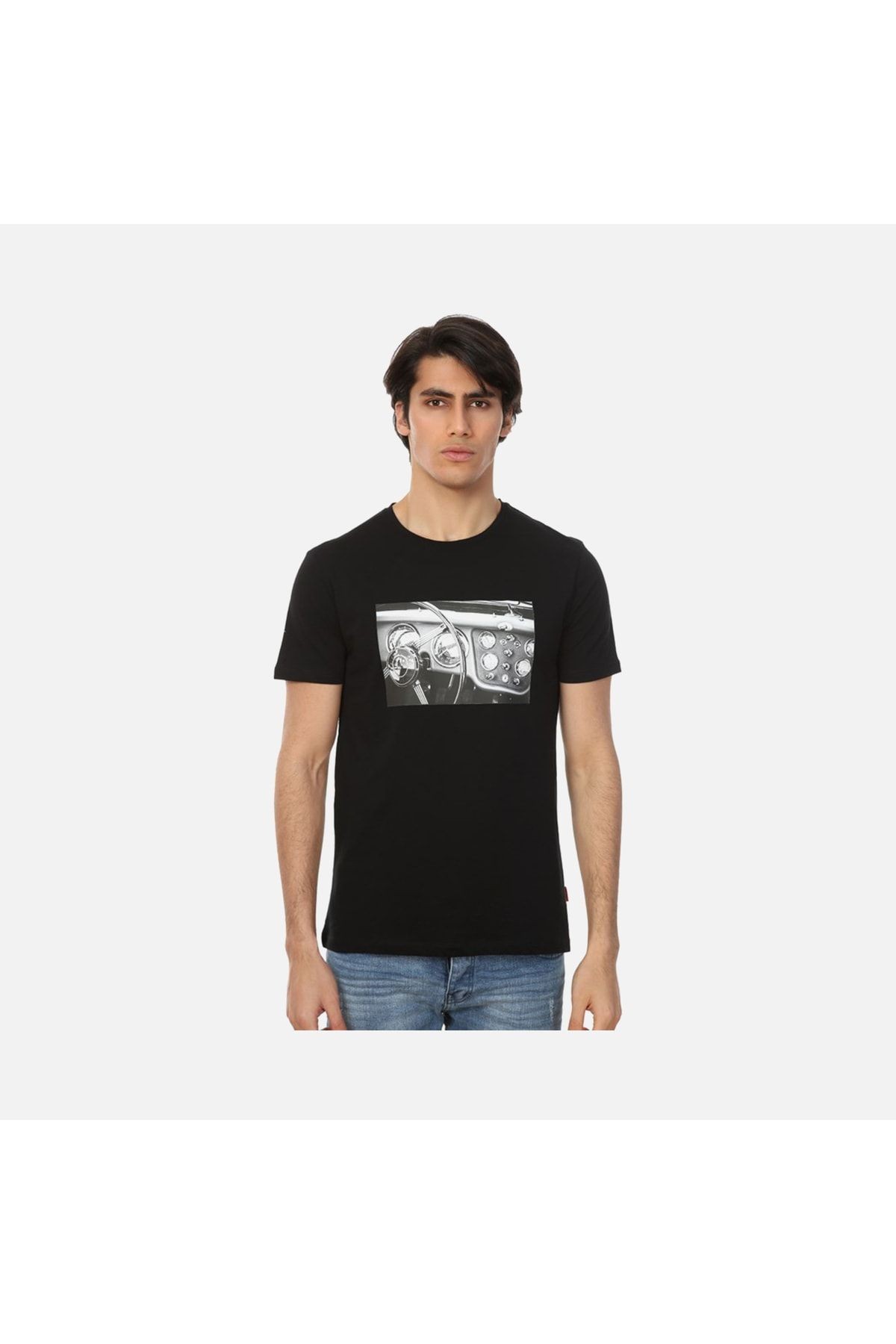 John Frank Baskılı Regular Fit Bisiklet Yaka % 100 Pamuk Cool T Shirt Erkek T Shirt JFTCOOL10