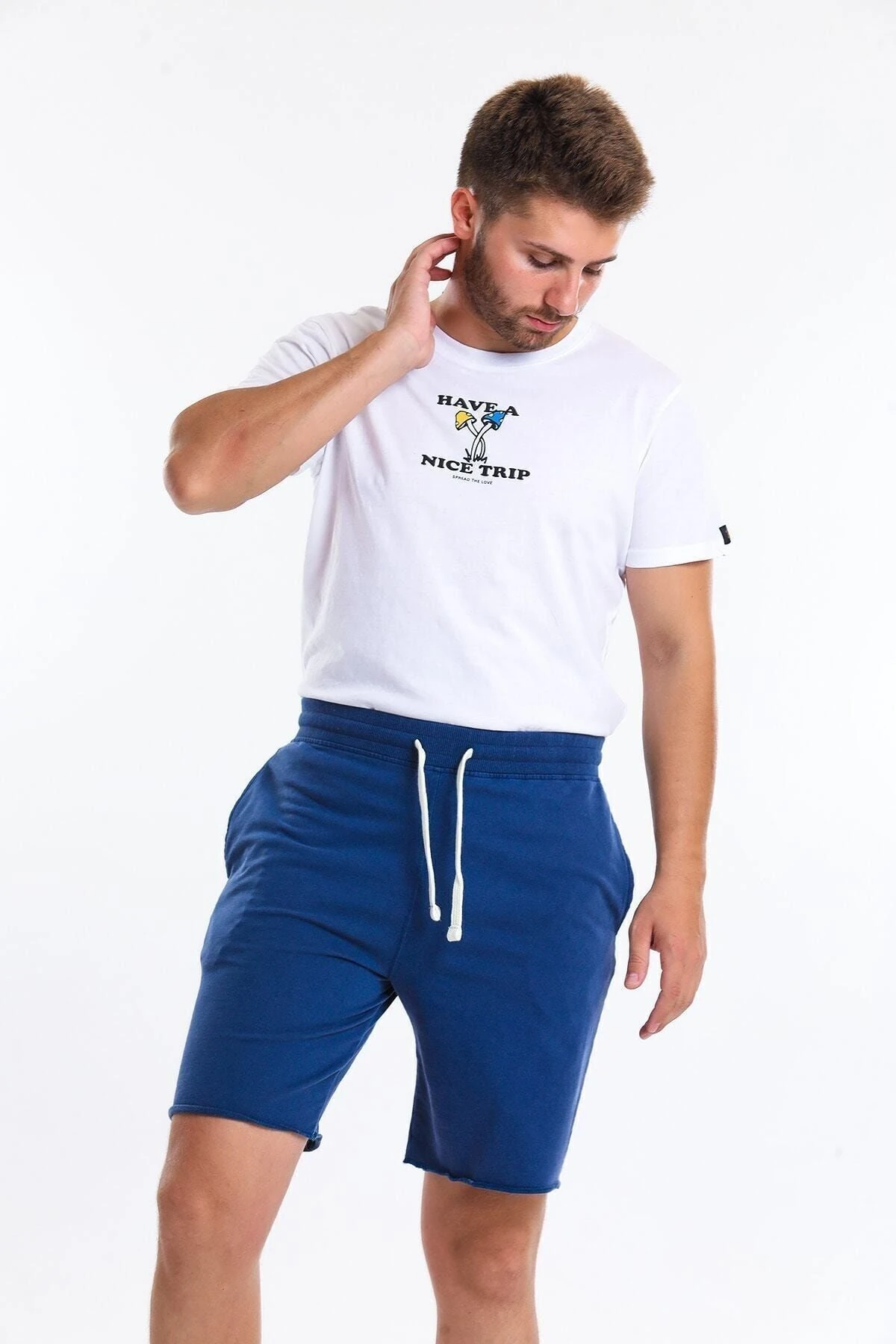 Superfly 22636-MEN Sw Short Indıgo Lacivert Erkek Şort