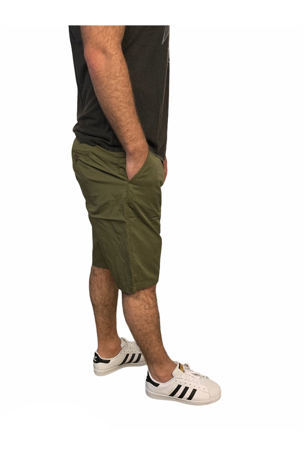 Superfly Chino Erkek Haki Şort 21706-03