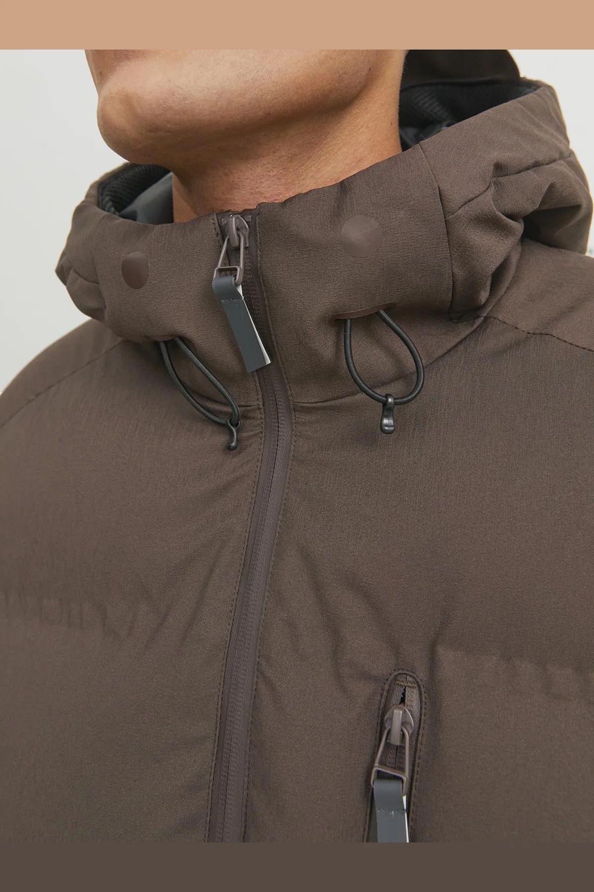 Jack & Jones Kapüşonlu Cep Detaylı Puffer Mont - Sweep