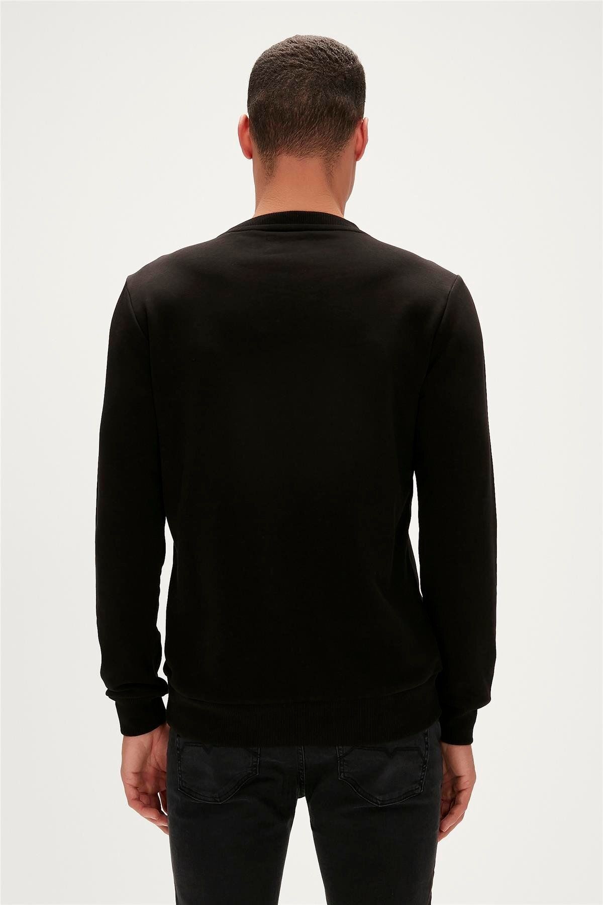 Bad Bear Story Crewneck Erkek Siyah Sweatshirt 23.02.12.023-C01