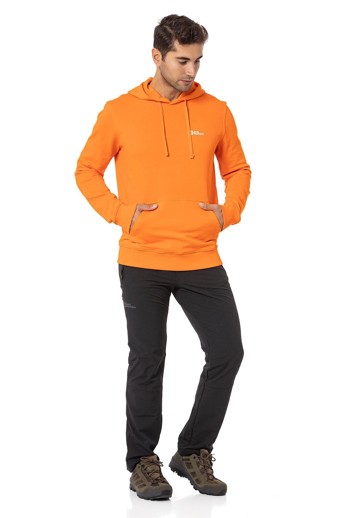 Jack Wolfskin TOMMY HOODY M Turuncu Erkek Sweatshirt
