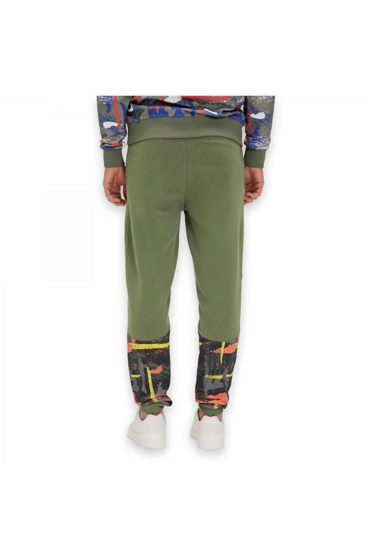 Bad Bear 24.02.14.004 Flame Sweatpants Haki Erkek Eşofman Altı