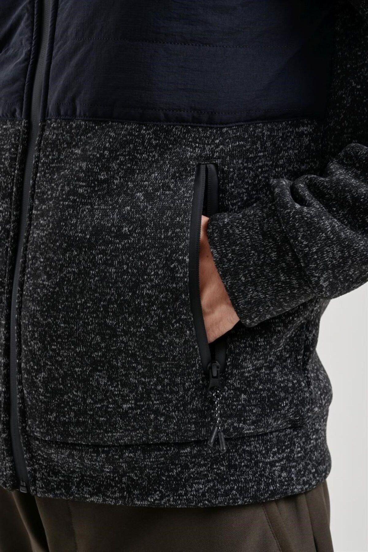 Exuma Erkek Siyah Polar Sweat 2311136