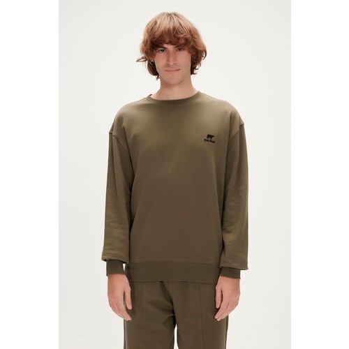 Bad Bear Tag Crewneck Haki Erkek Sweatshirt