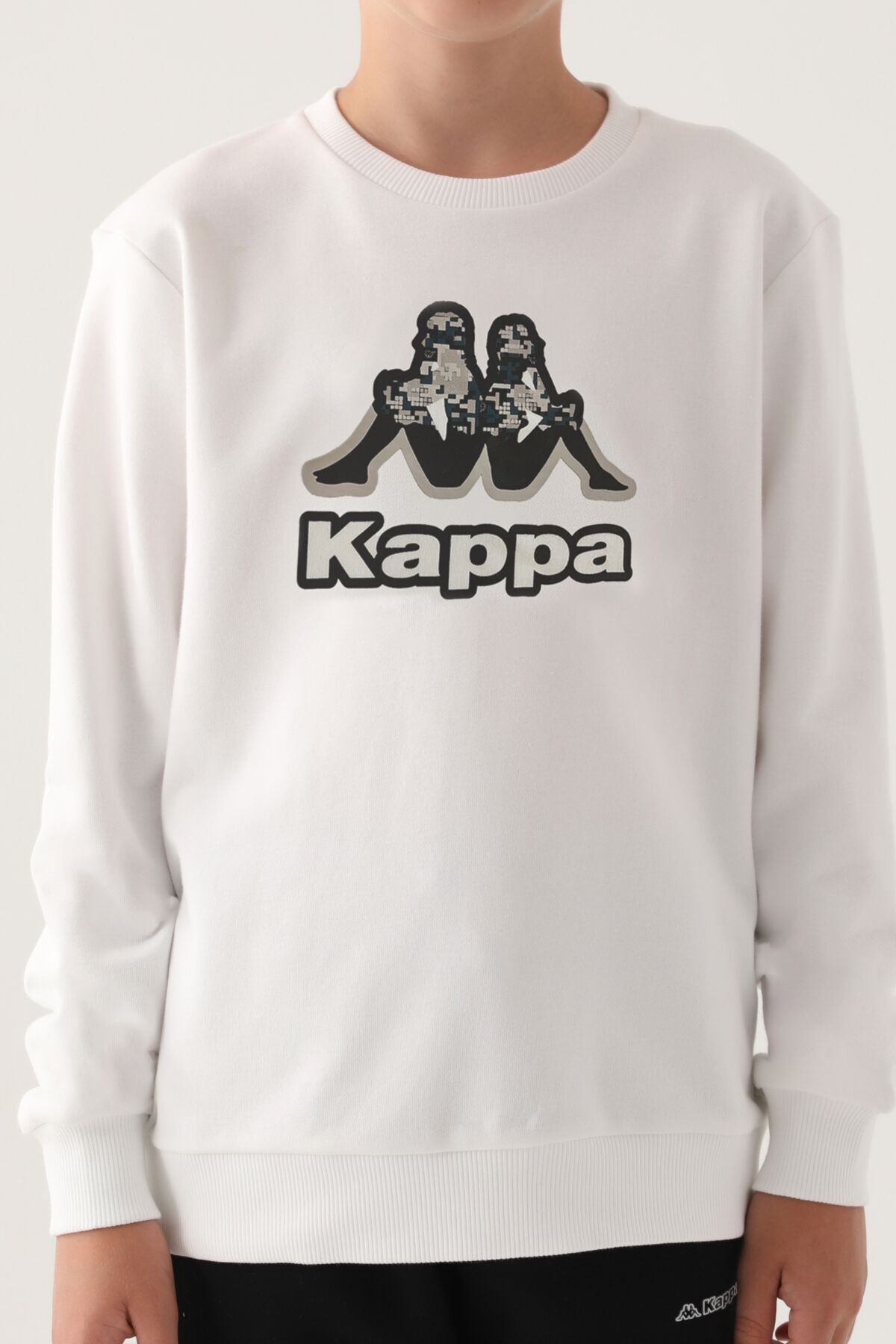 Kappa Erkek Çocuk Beyaz Sweatshirt