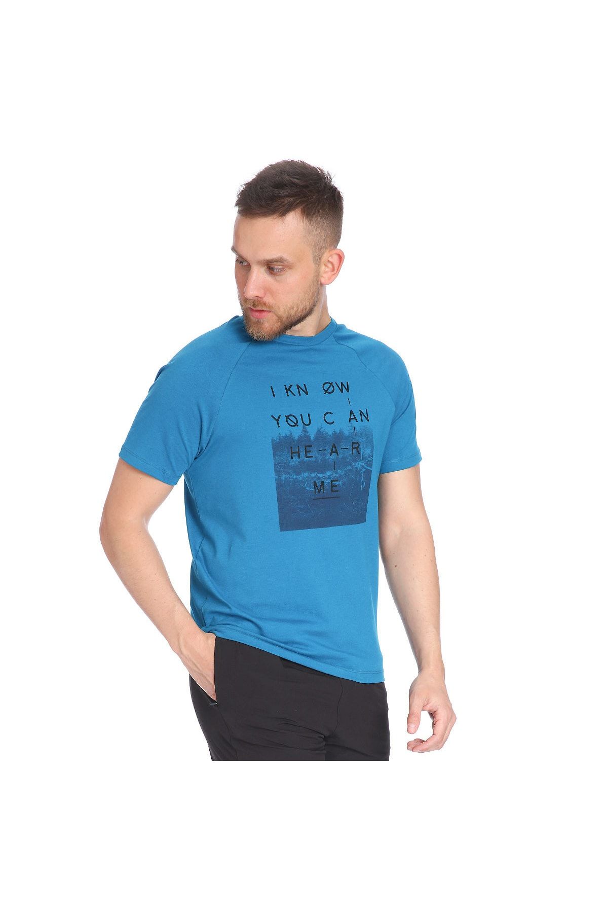 Sportive Erkek Mavi Tişört 711007-Ptr