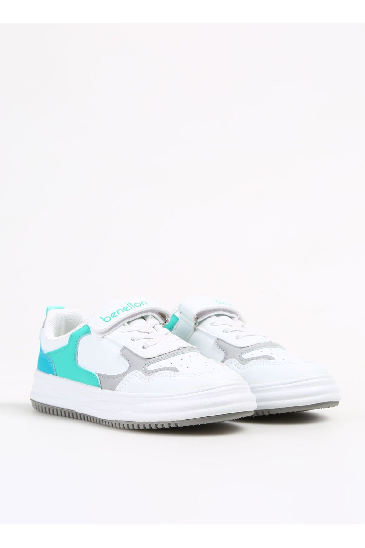 Benetton Beyaz - Gri Erkek Çocuk Sneaker BNI-10025