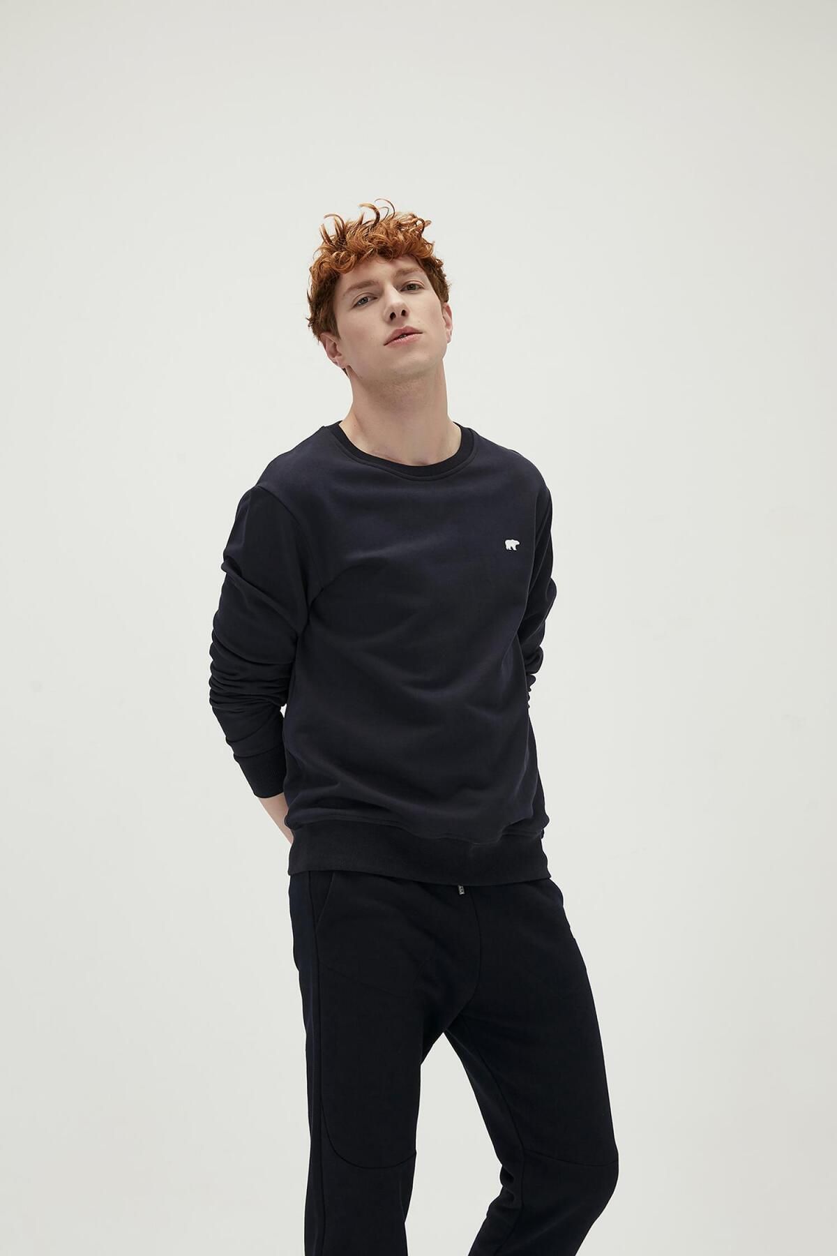 Bad Bear Presage Crewneck Lacivert Erkek Sweatshirt 20.02.12.012-c07