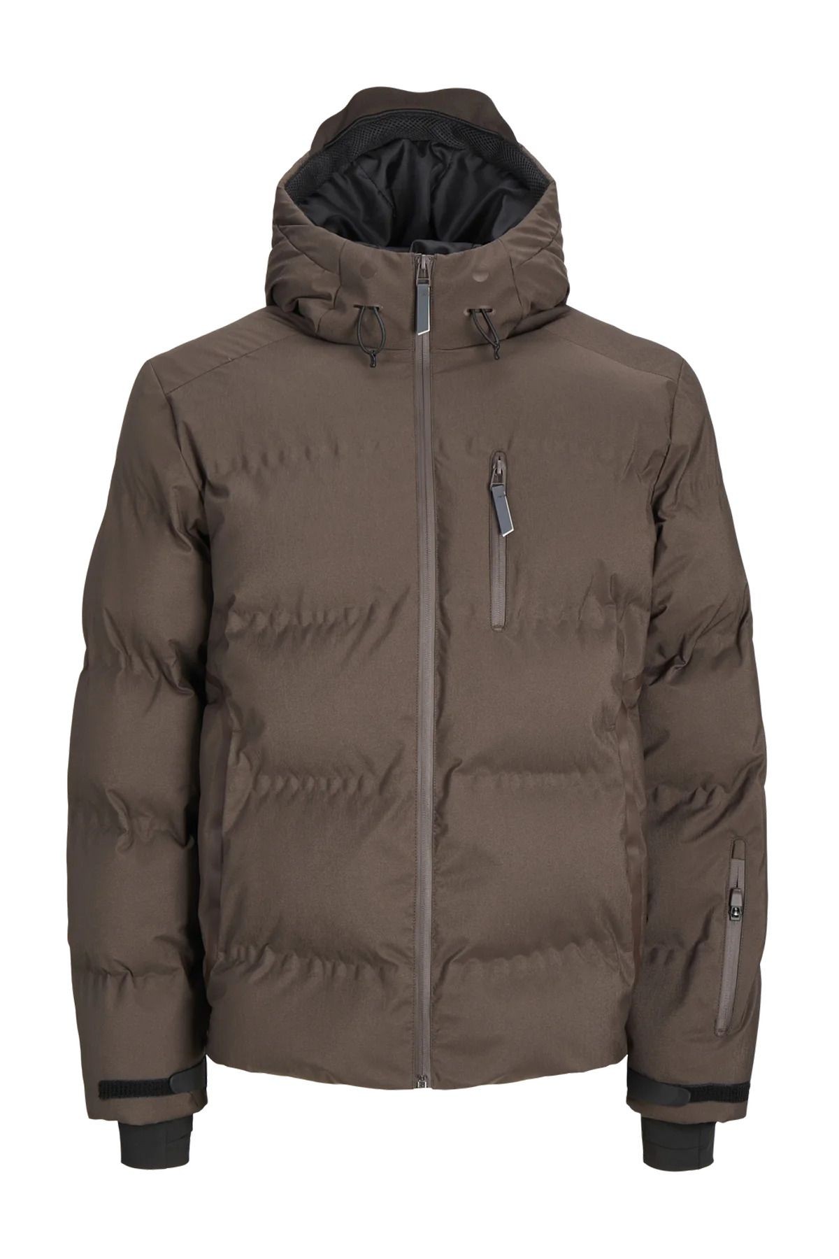 Jack & Jones Kapüşonlu Cep Detaylı Puffer Mont - Sweep