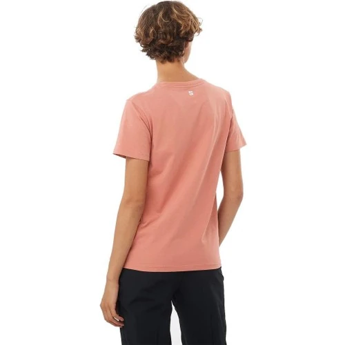 Salomon LC2217 Logo SS Tee W Tişört Kadın T-Shirt PEMBE