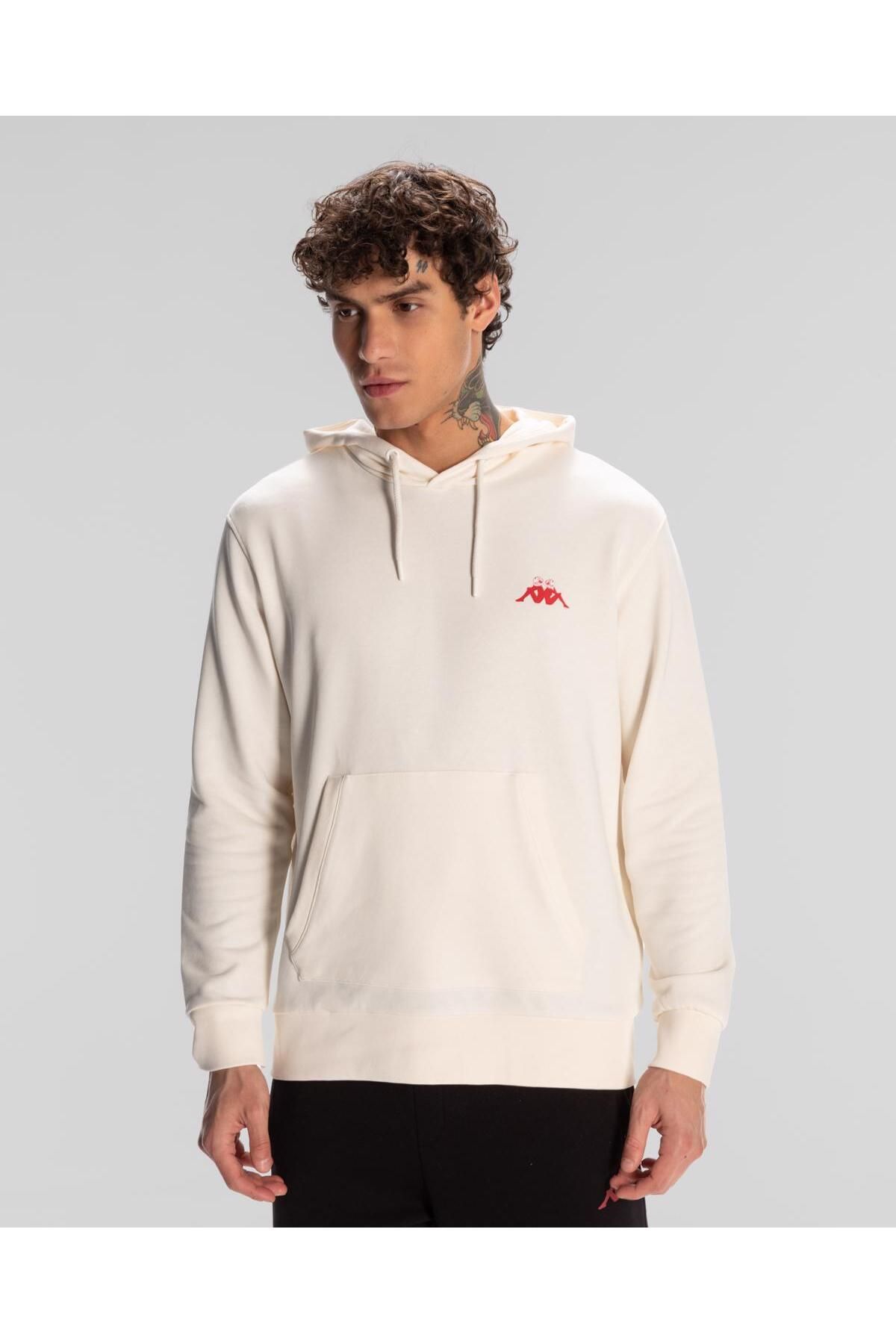 Kappa Authentıc Space Jump Erkek Beyaz Sweatshirt