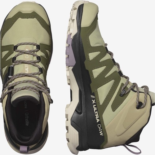Salomon x Ultra 4 Mid Gore-Tex Kadın Outdoor Botu - Yeşil
