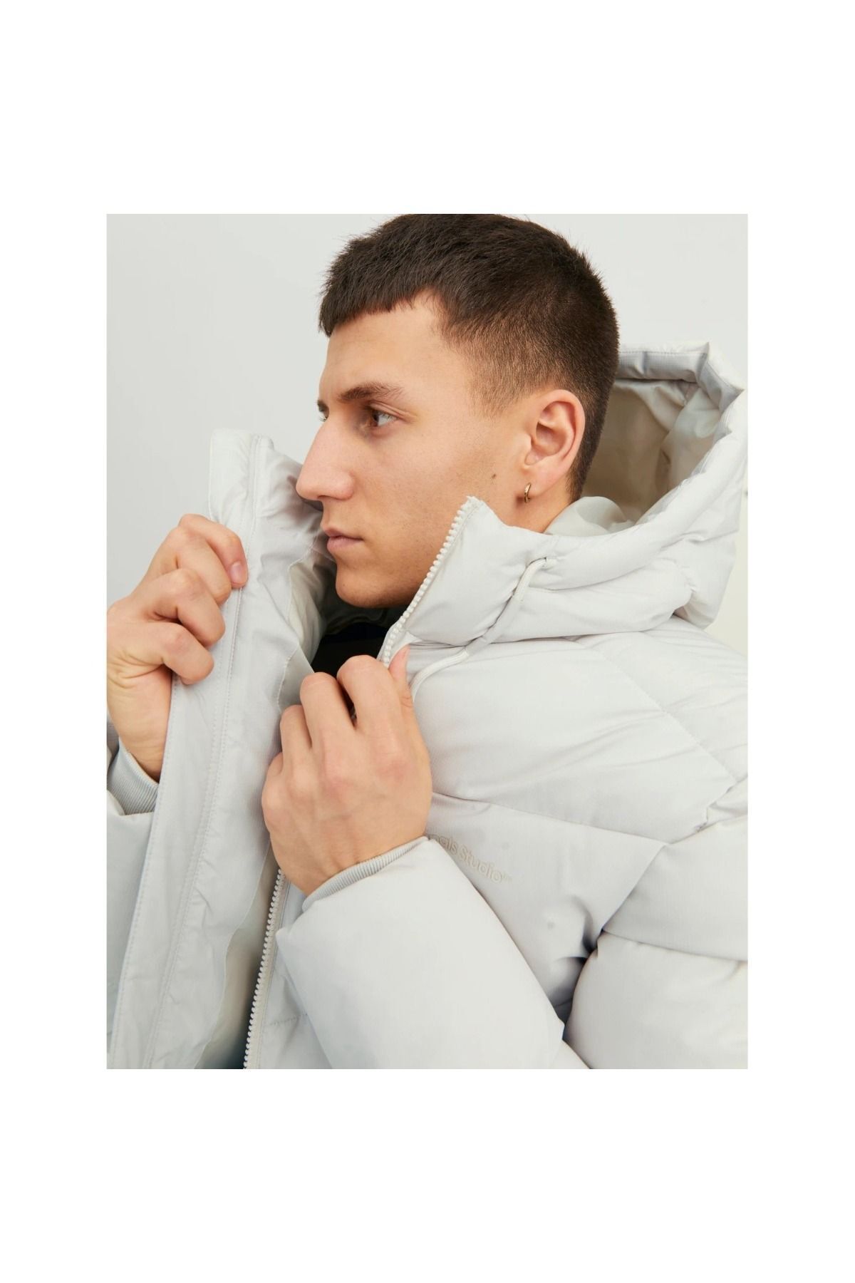 Jack & Jones Kapüşonlu Şişme Siyah Erkek Mont 12238849