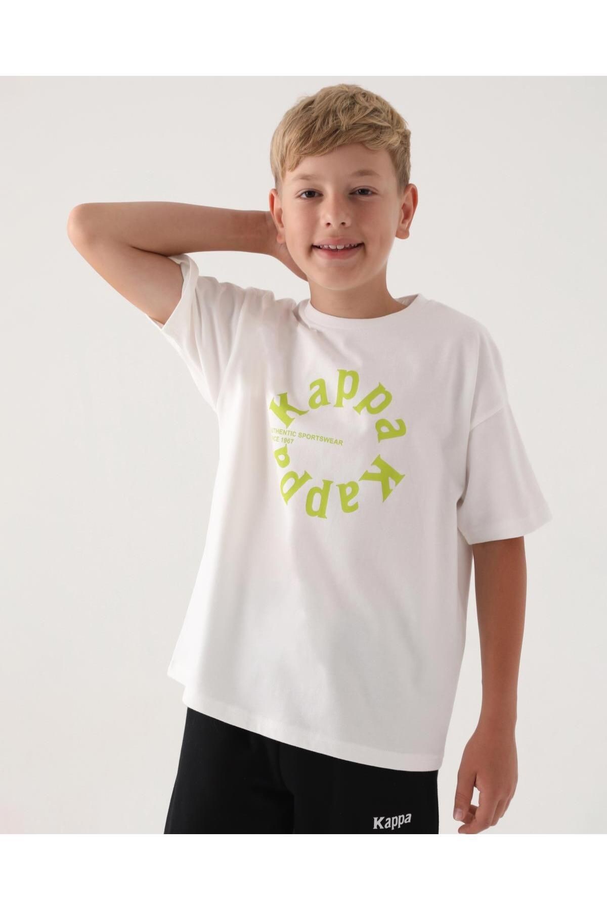 Kappa Krem Kappa Baskı Erkek Çocuk T-Shirt