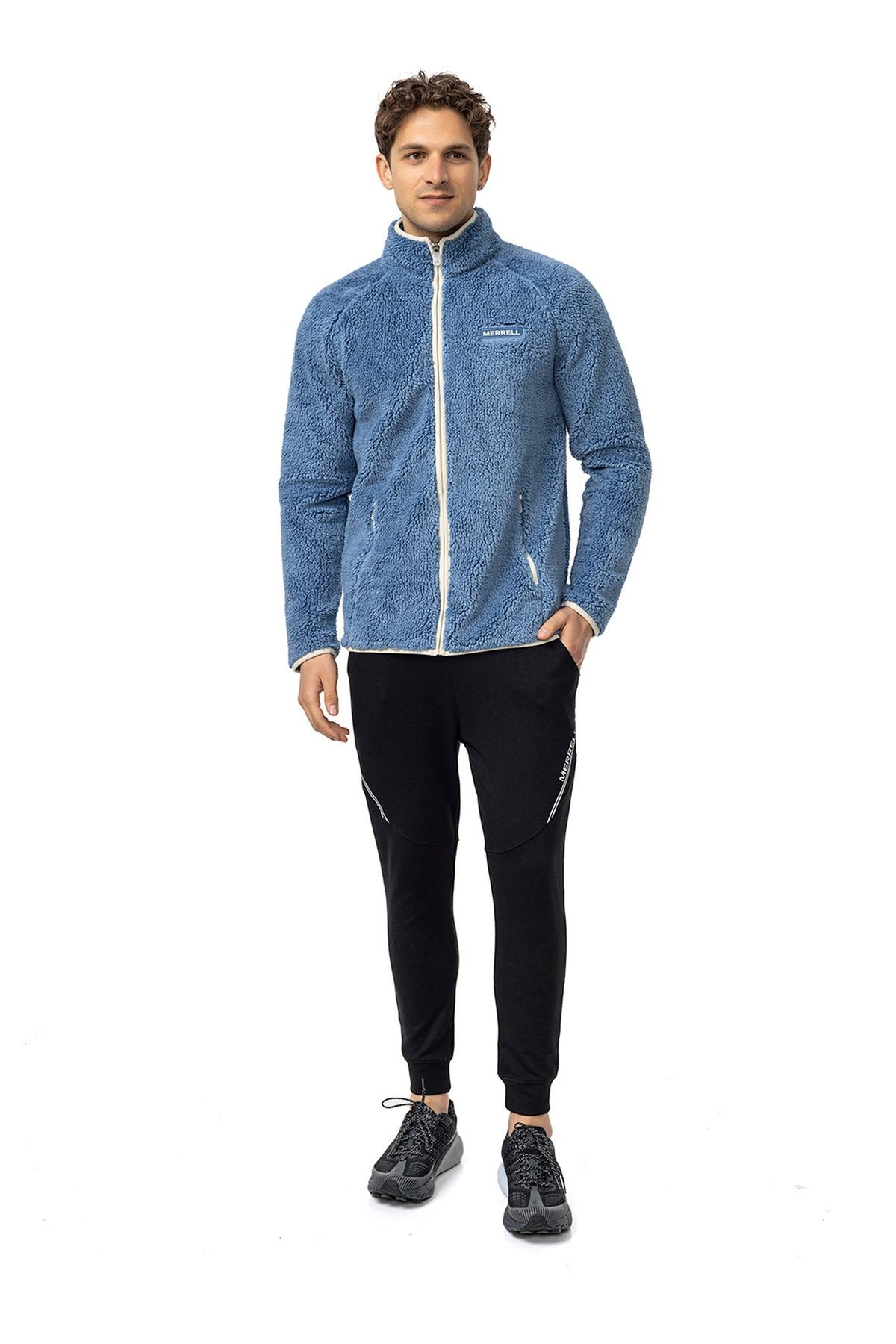 Merrell Mavi Erkek Dik Yaka Normal Kalıp Ceket Jason