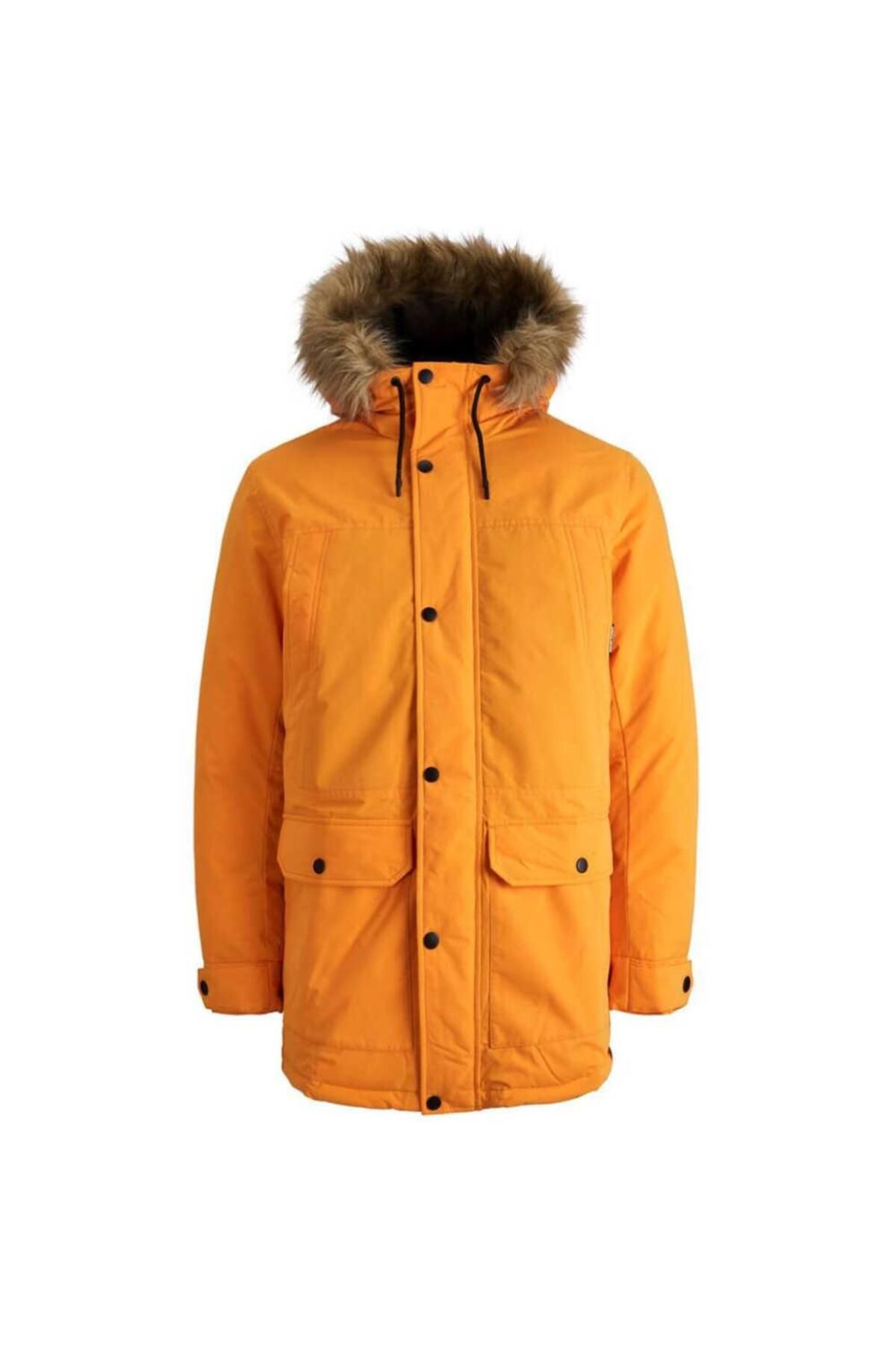 Jack & Jones Jjwinner Erkek Kürklü Siyah Parka