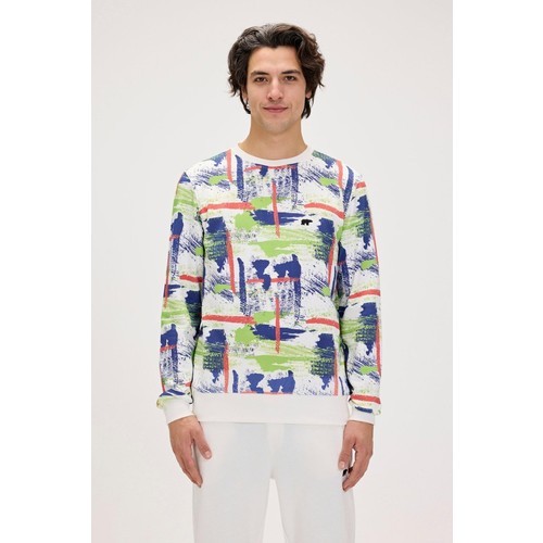 Bad Bear Flame Crewneck Erkek Sweat 24.02.12.017 Off-whıte