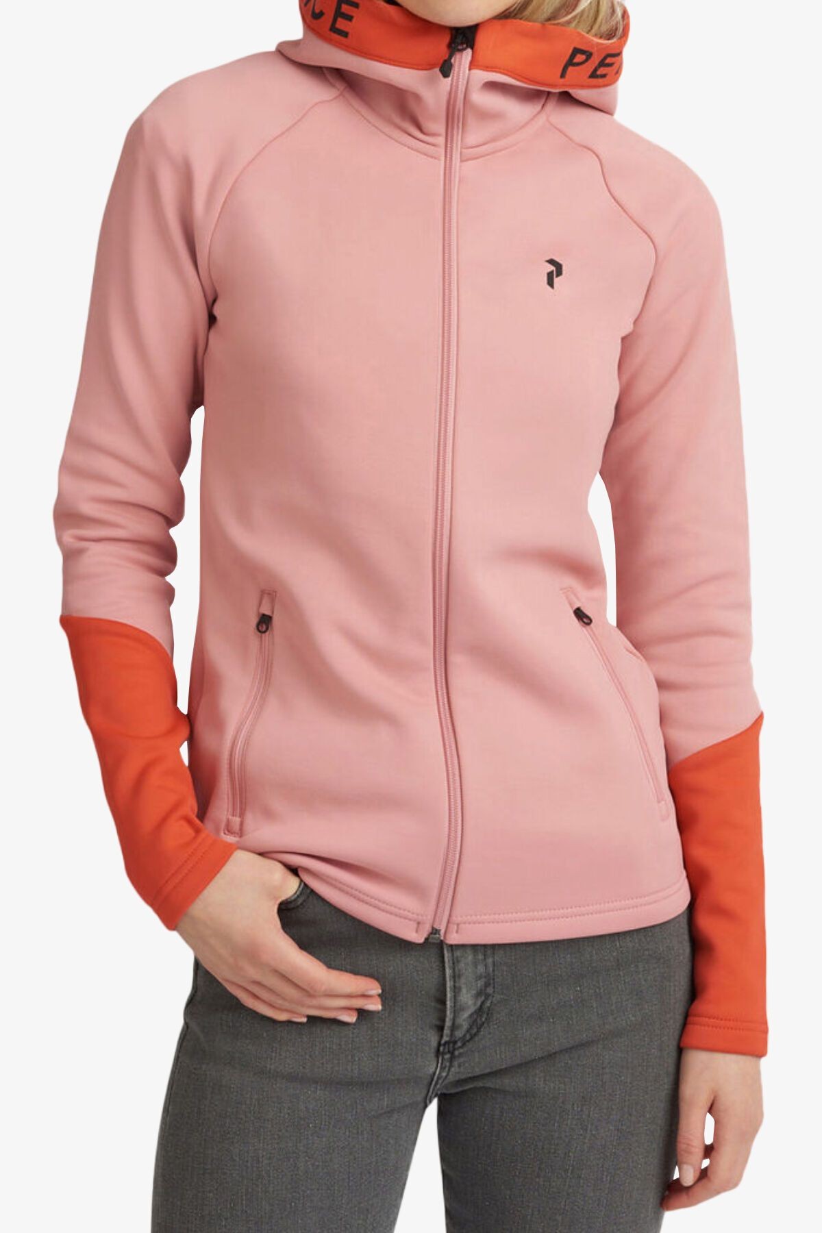 Peak Performance W Rider Mid Zip Hood Kadın Pembe Softshell Mont G78879040-30192