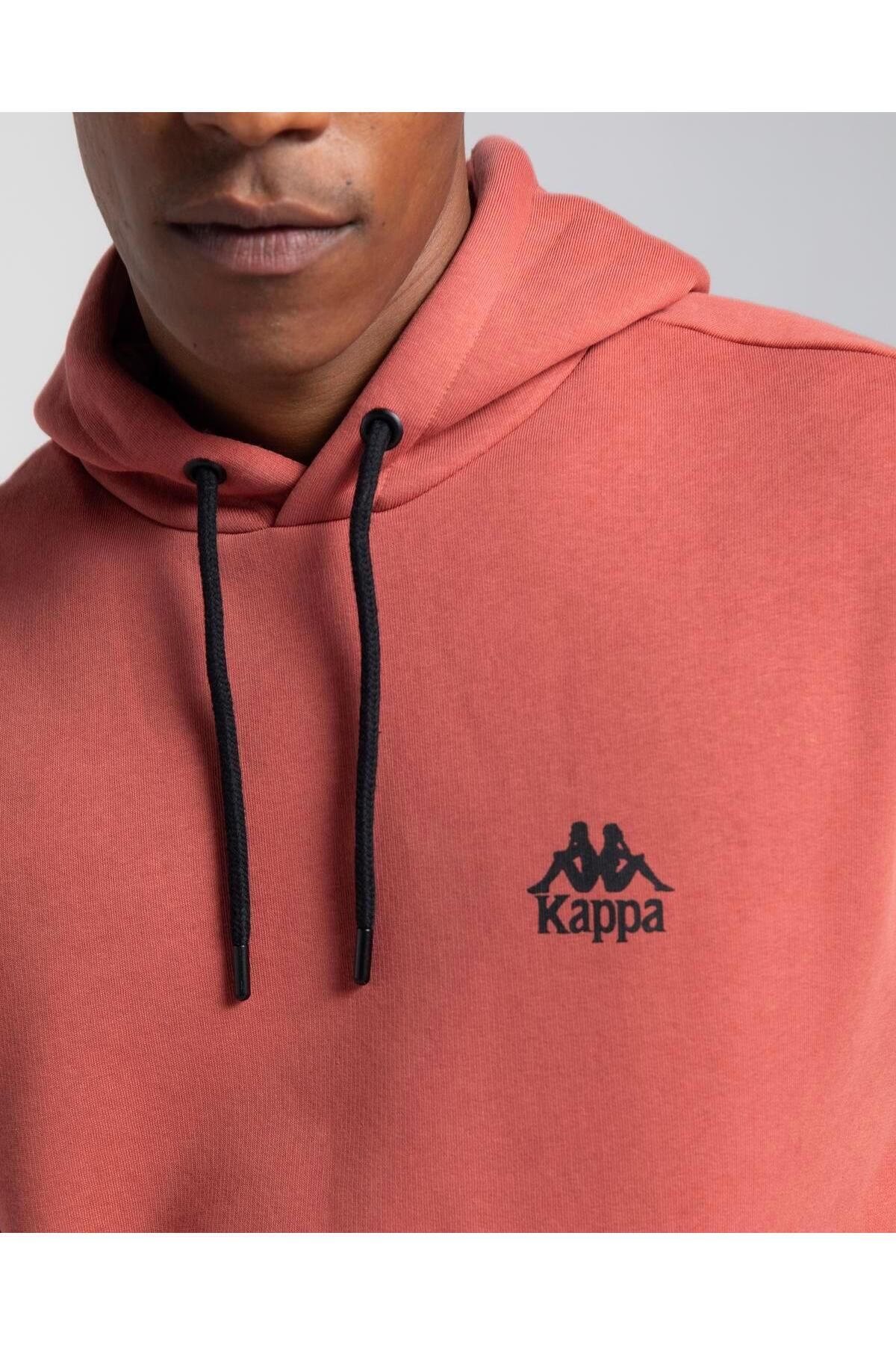 Kappa Authentic Sewa Erkek Kırmızı Kapüşonlu Sweatshirt