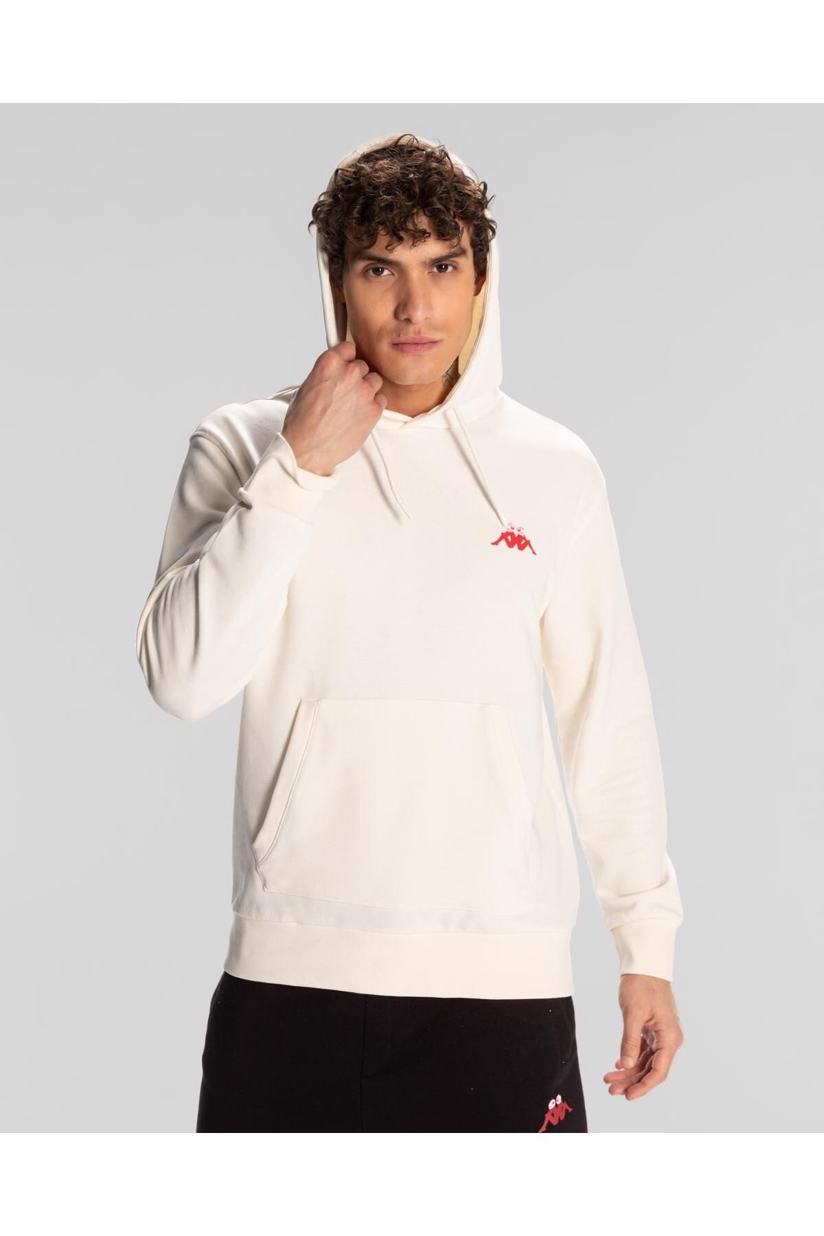 Kappa Authentıc Space Jump Erkek Beyaz Sweatshirt