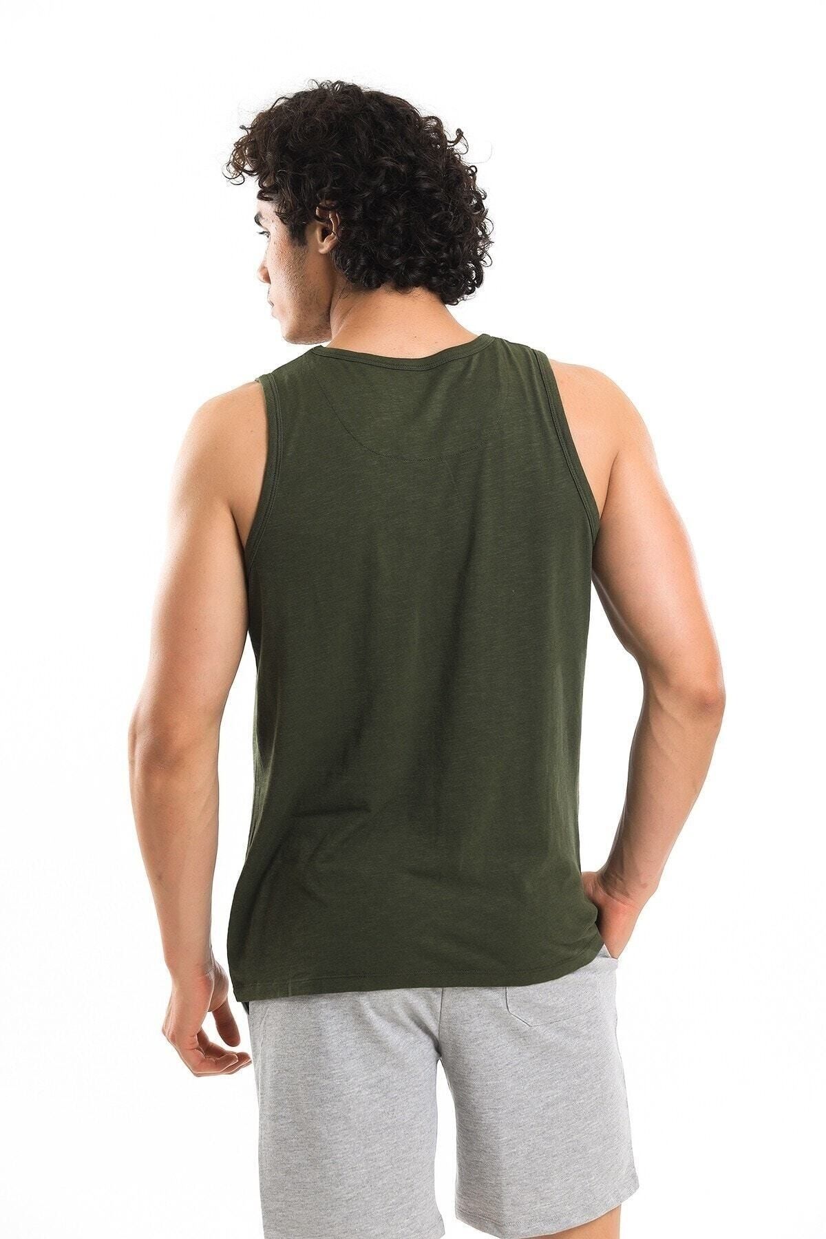 Superfly Men Tank Top Erkek Haki Atlet 22618-03