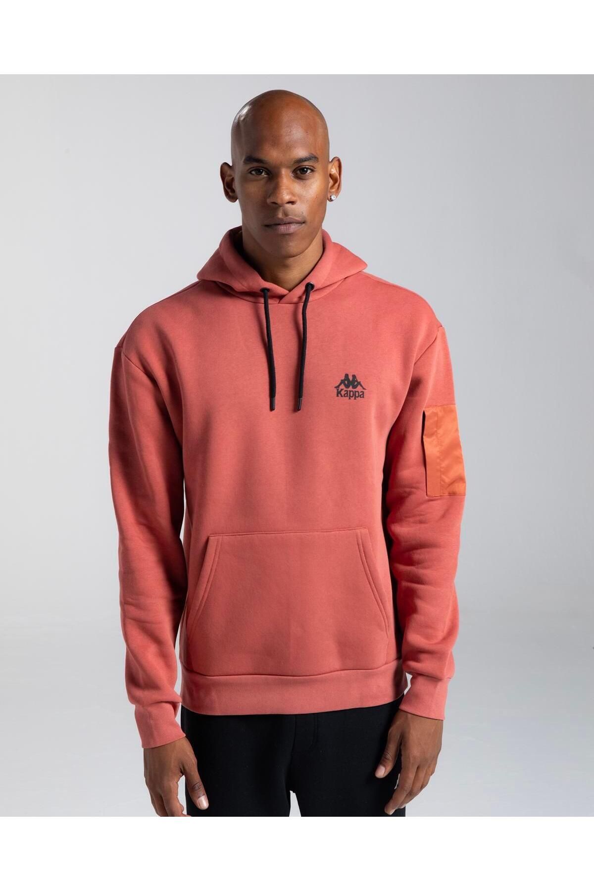 Kappa Authentic Sewa Erkek Kırmızı Kapüşonlu Sweatshirt