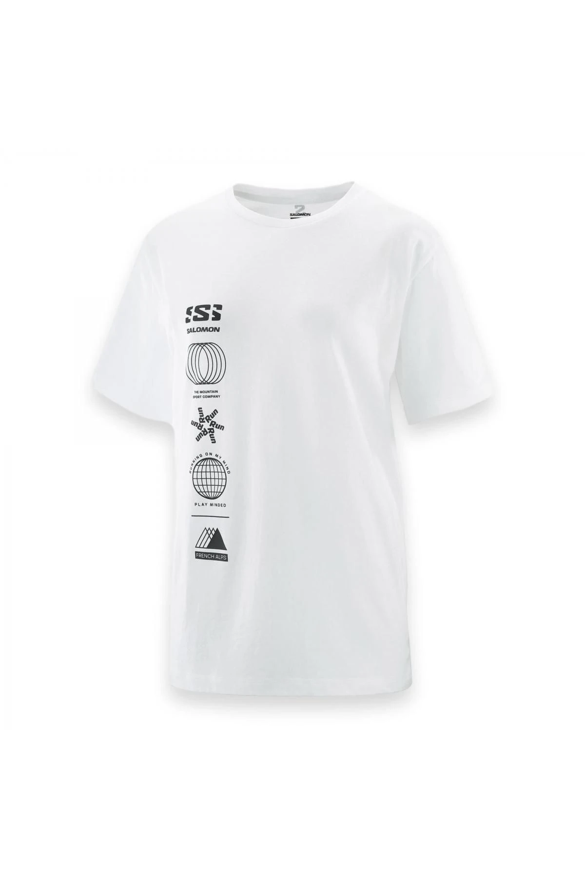 Salomon Logo Combo Kadın Beyaz Yuvarlak Yaka Tişört