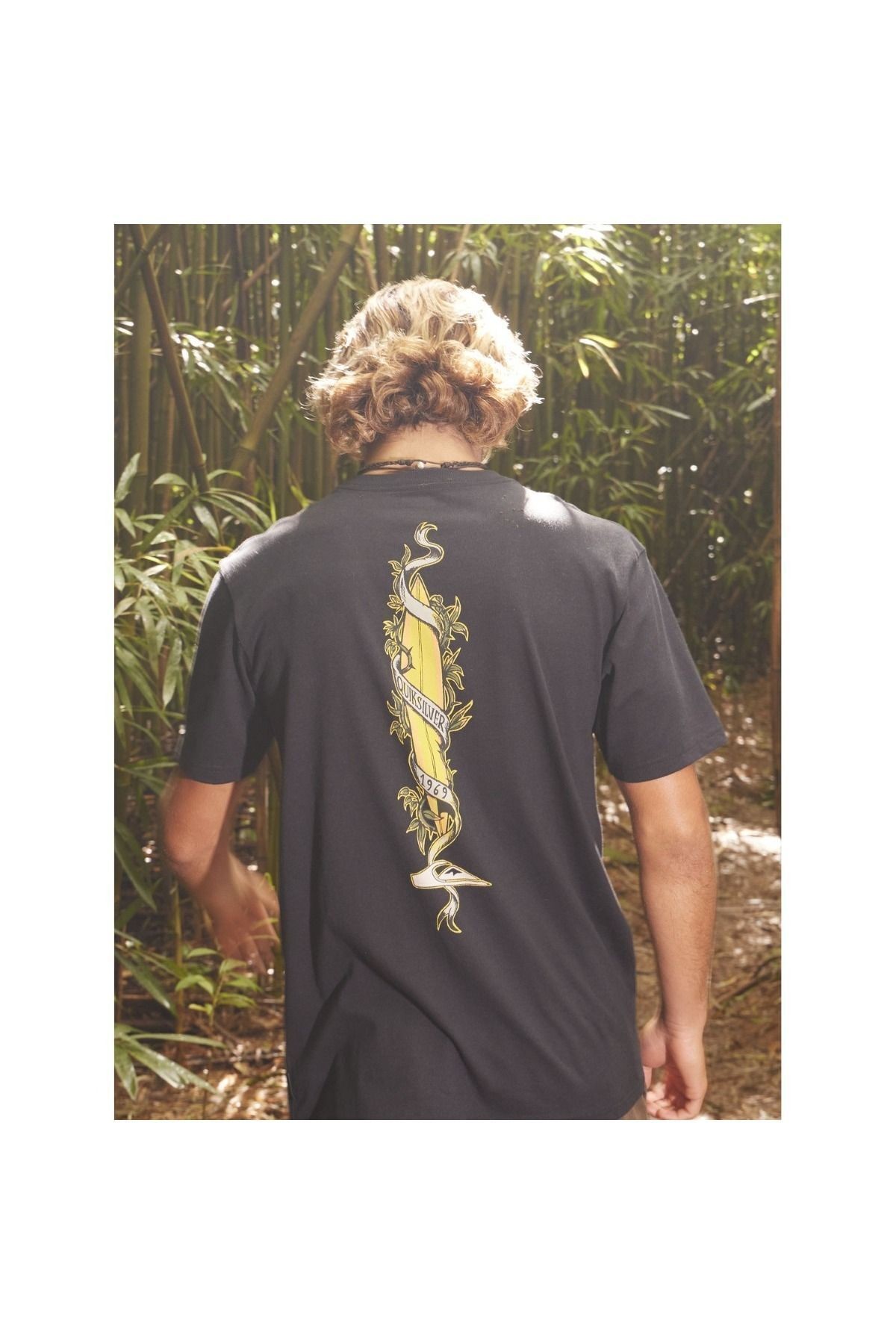 QUIKSILVER Step Up Mor AQYZT09563-10010 ERKEK Siyah Tişört