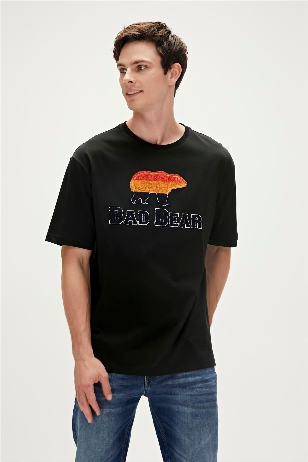 Bad Bear Tripart Erkek Siyah T-shirt