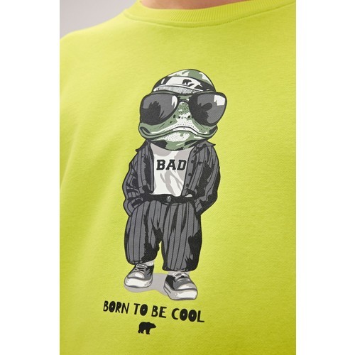 Gator Yeşil Erkek Baskılı Sweatshirt