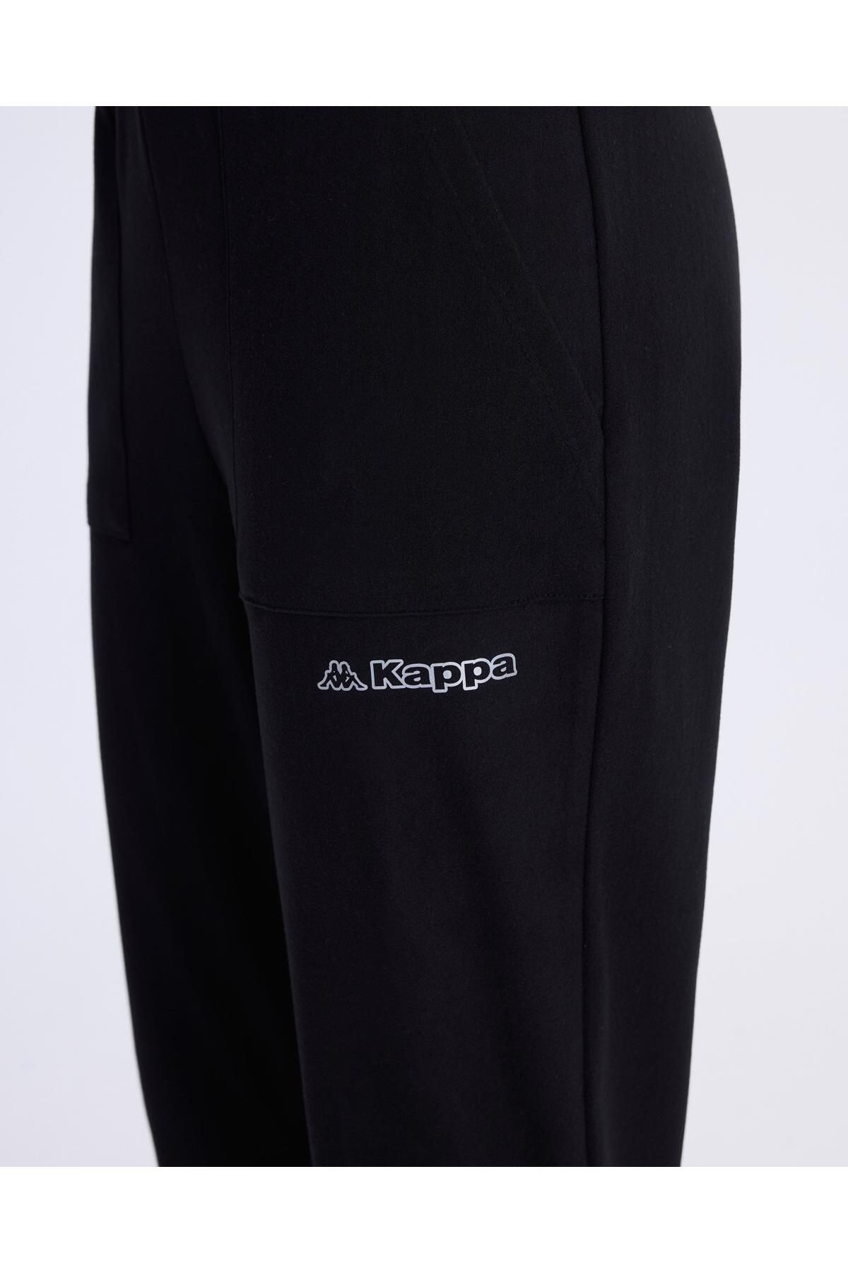 Kappa Berry Pant Kadın Siyah Comfort Fit Eşofman Altı