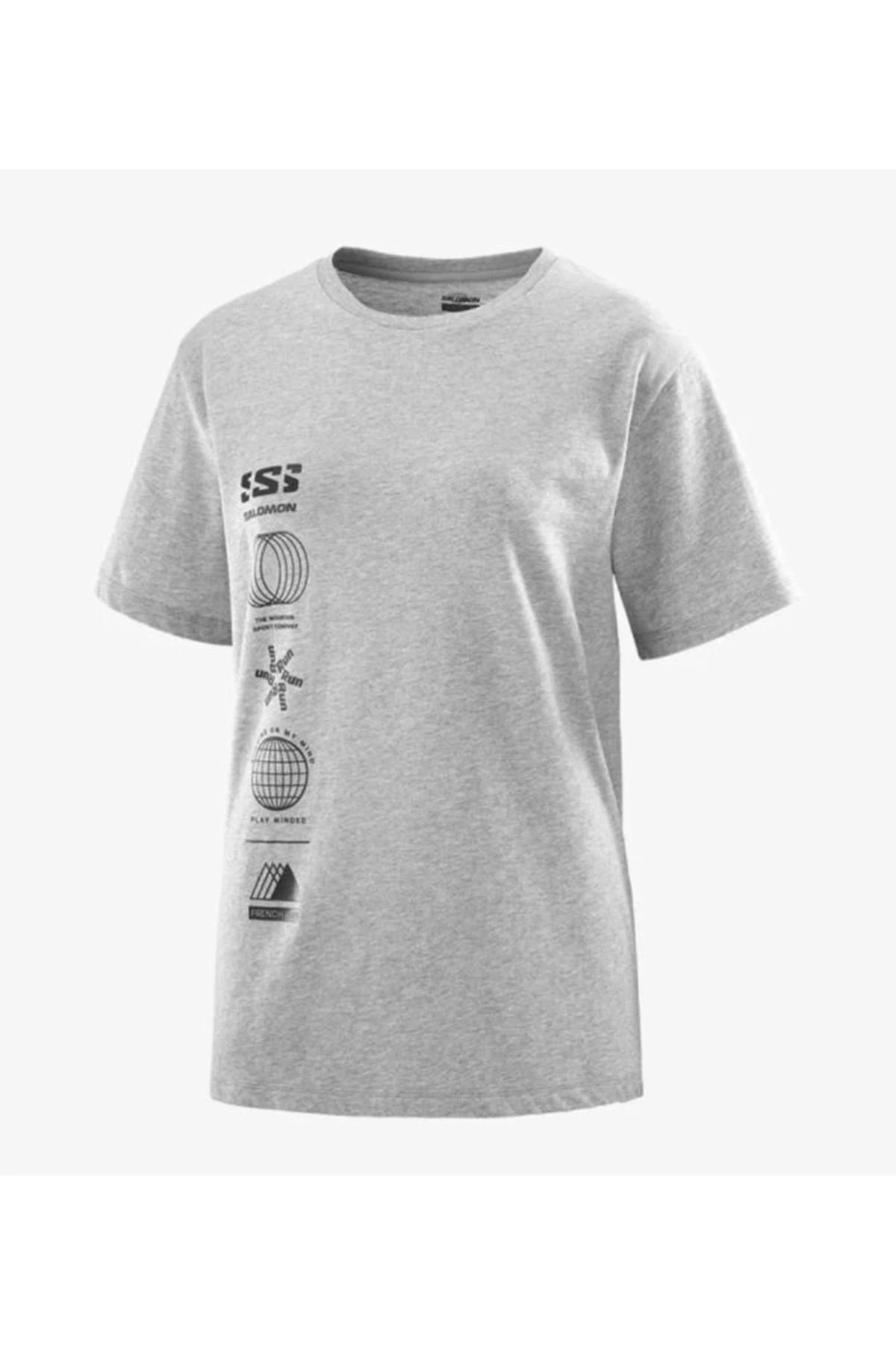 Salomon LC2233 Logo Combo SS Tee W Tişört Kadın T-Shirt GRİ