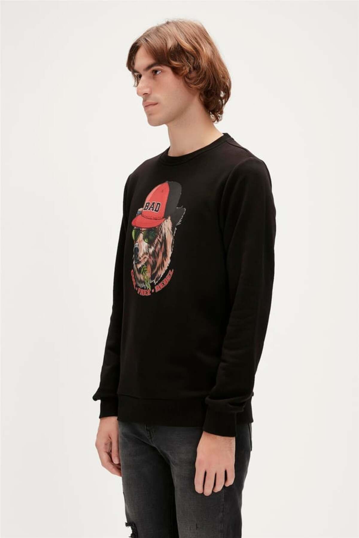 Bad Bear 23.02.12.019 Bad Bear Rabel Crewneck Erkek Sweat NIGHT