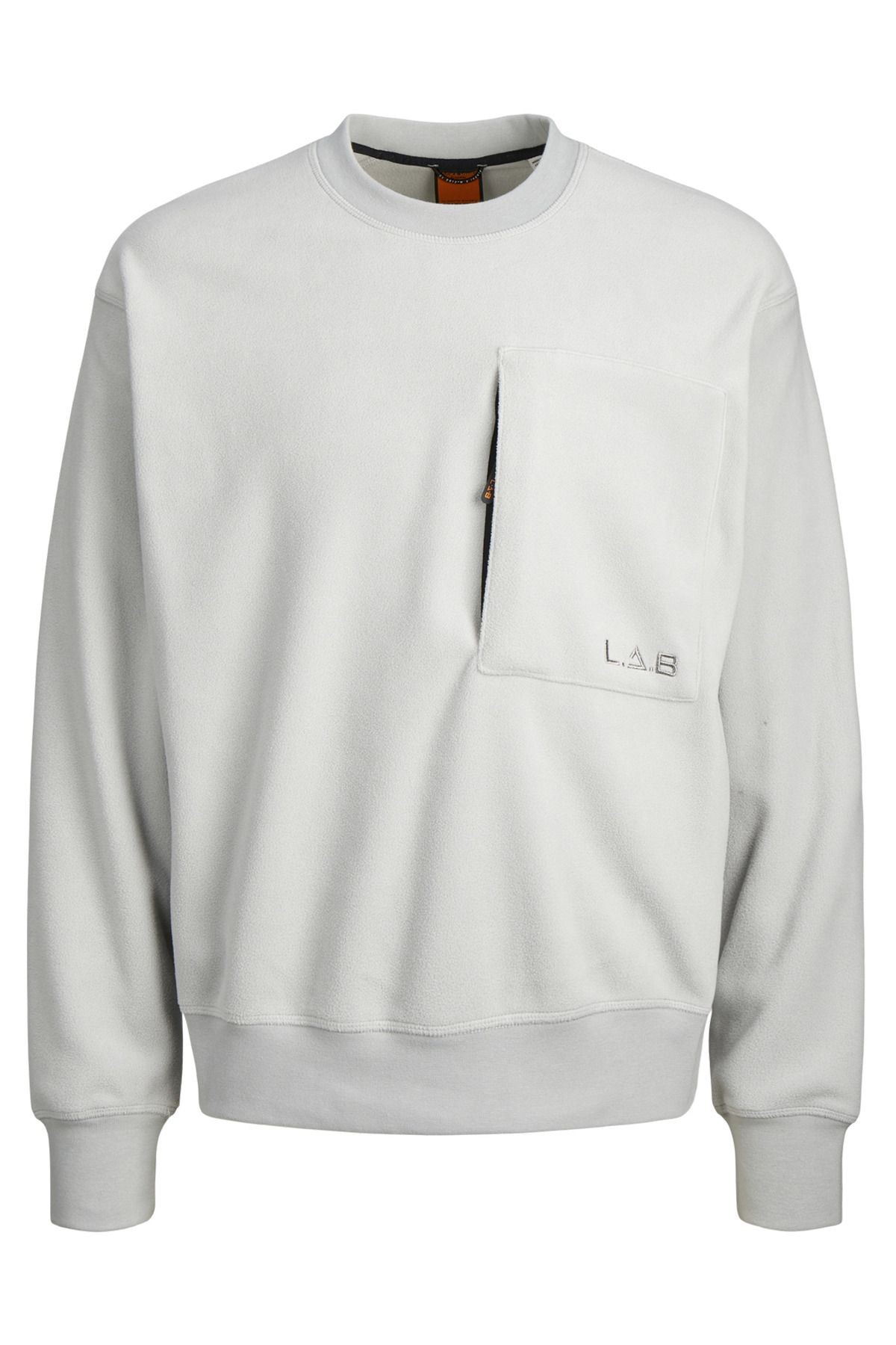 Jack & Jones L.a.b Işlemeli Bisiklet Yaka Polar Sweatshirt