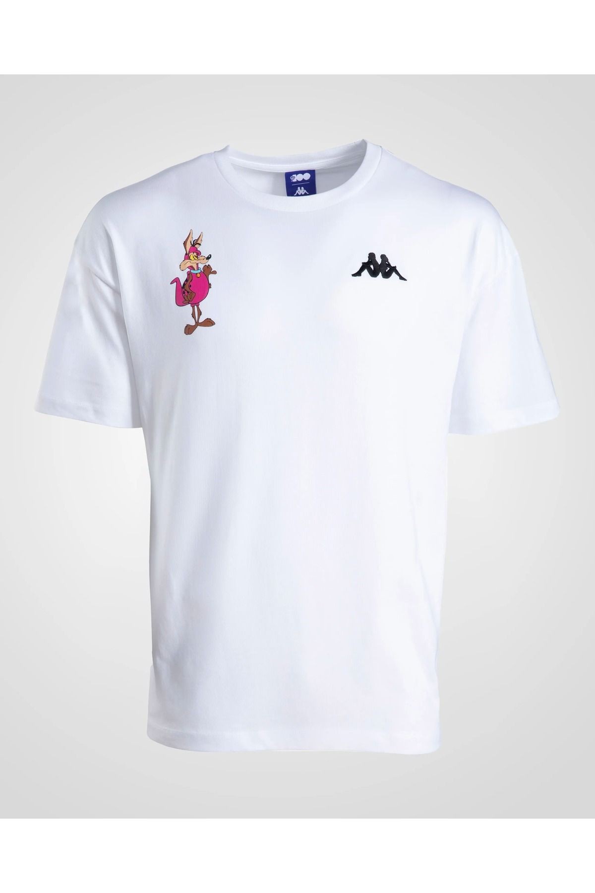 Kappa Authentic Dianis Warner Bros Unisex Siyah Beyaz Comfort Fit Tişört 
