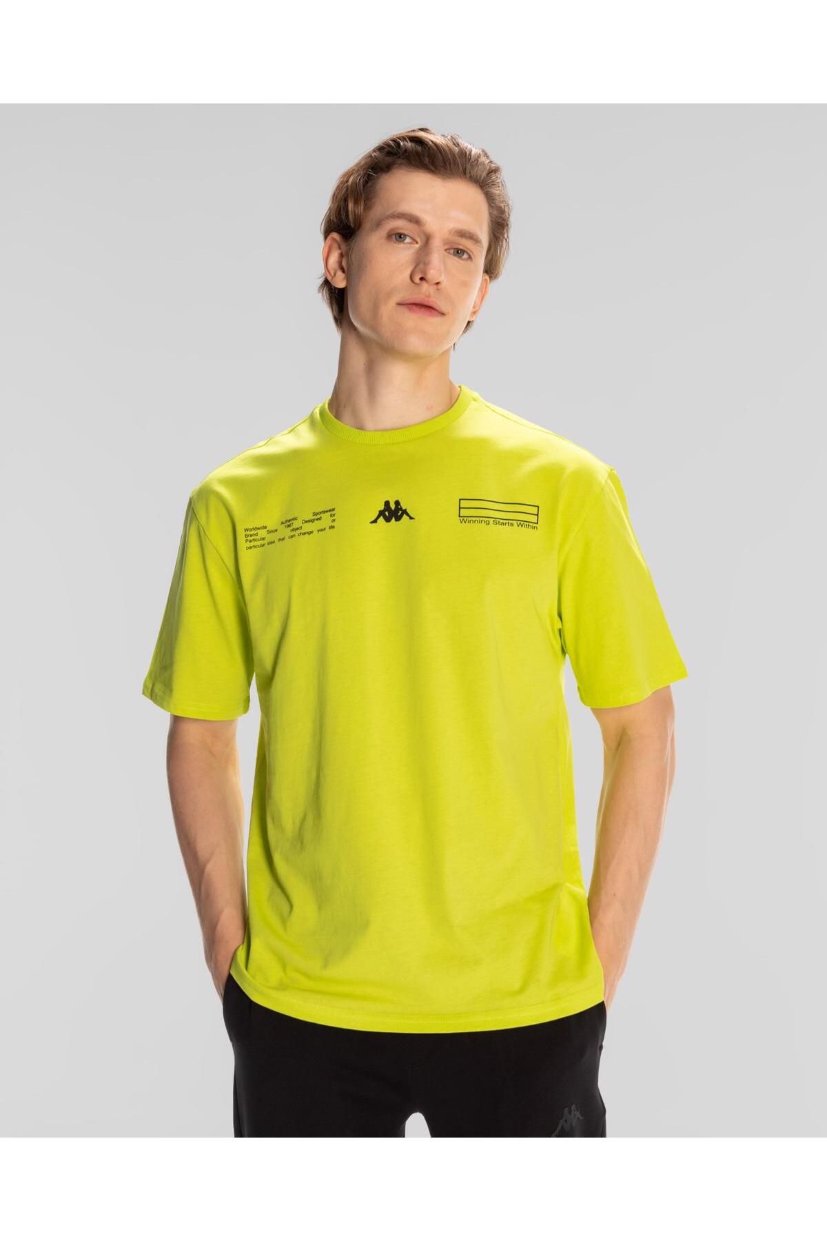 Kappa Authentic Alvin Erkek Yeşil Comfort Fit Tişört