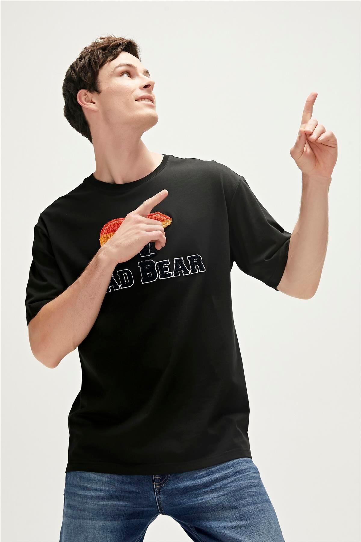 Bad Bear Tripart Erkek Siyah T-shirt