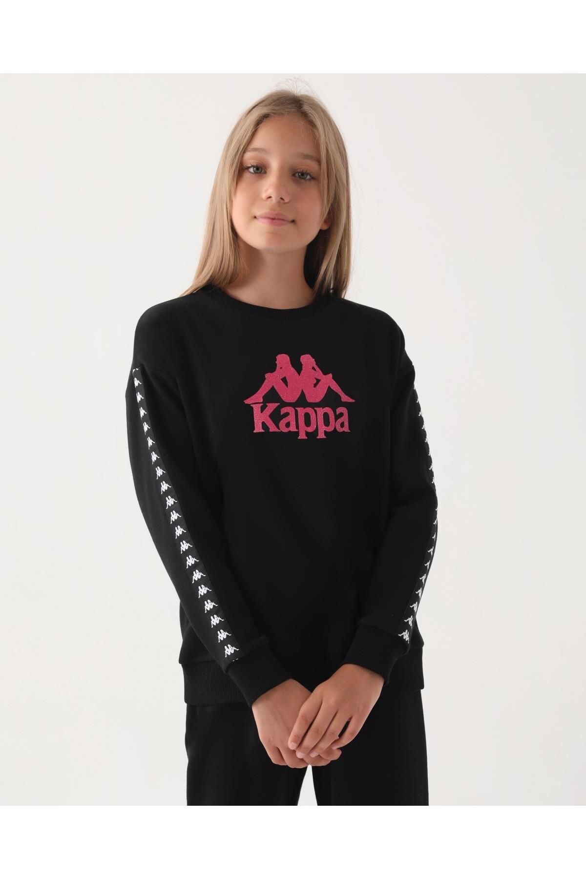 Kappa Kız Çocuk Siyah Sweatshirt