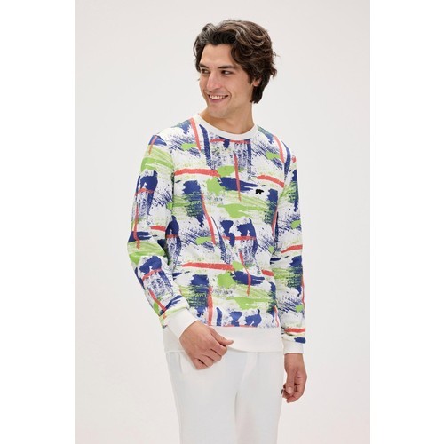 Bad Bear Flame Crewneck Erkek Sweat 24.02.12.017 Off-whıte