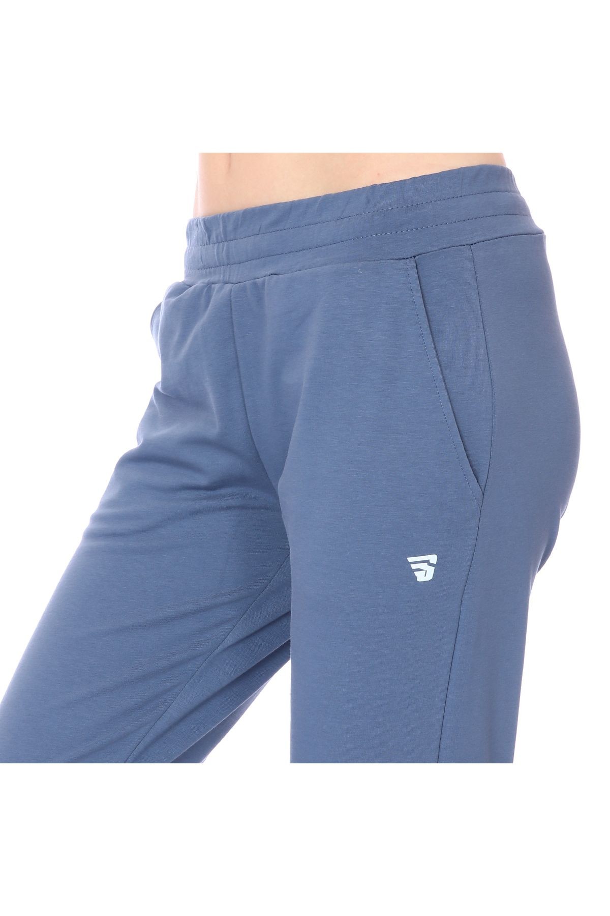 Sportive Wide Sweat Kadın Lacivert Günlük Stil Eşofman Altı 712108-LCV