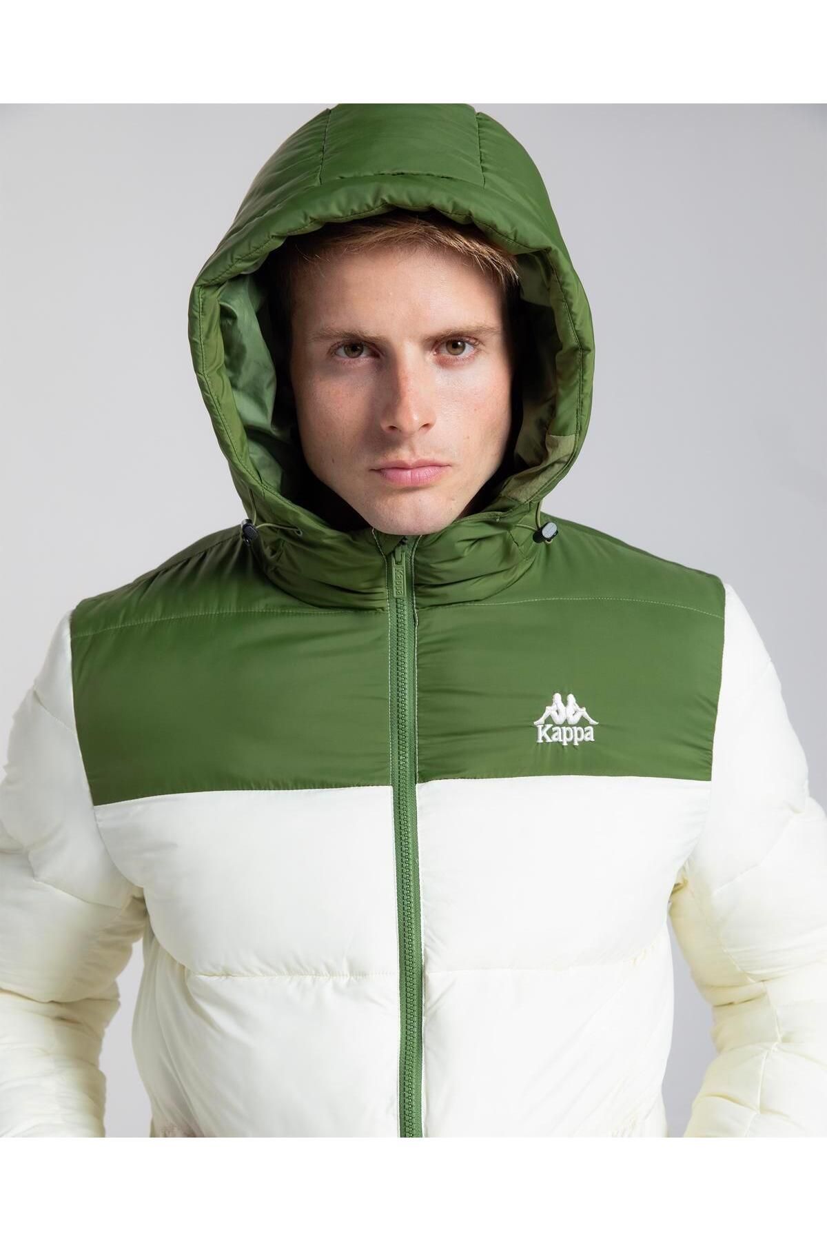 Kappa Authentic Gamarit Erkek Beyaz - Yeşil Şişme Mont