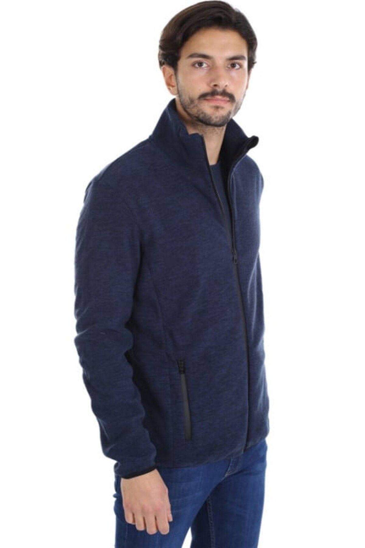 Exuma Tam Fermuarlı Erkek Sweatshirt