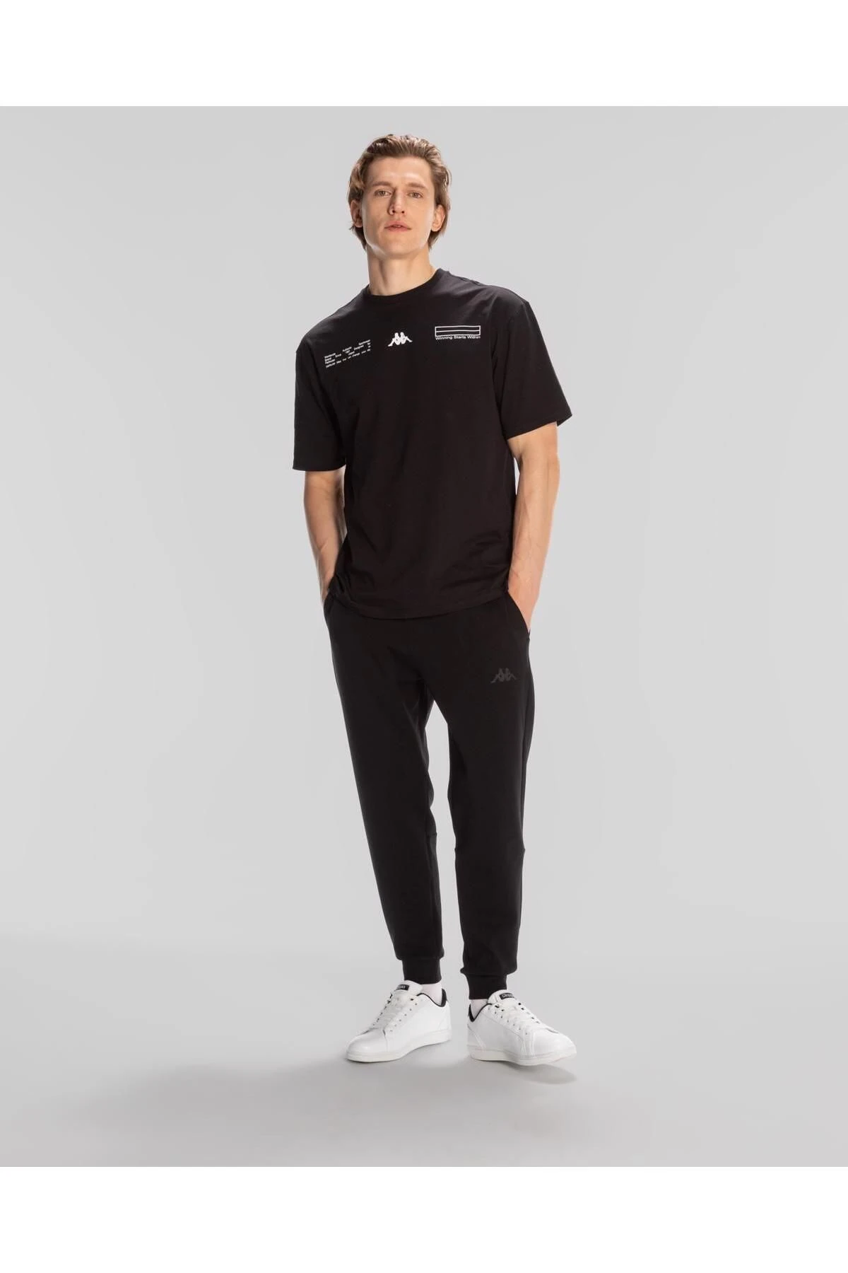 Kappa Authentic Alvin Erkek Siyah Yuvarlak Yaka Tişört