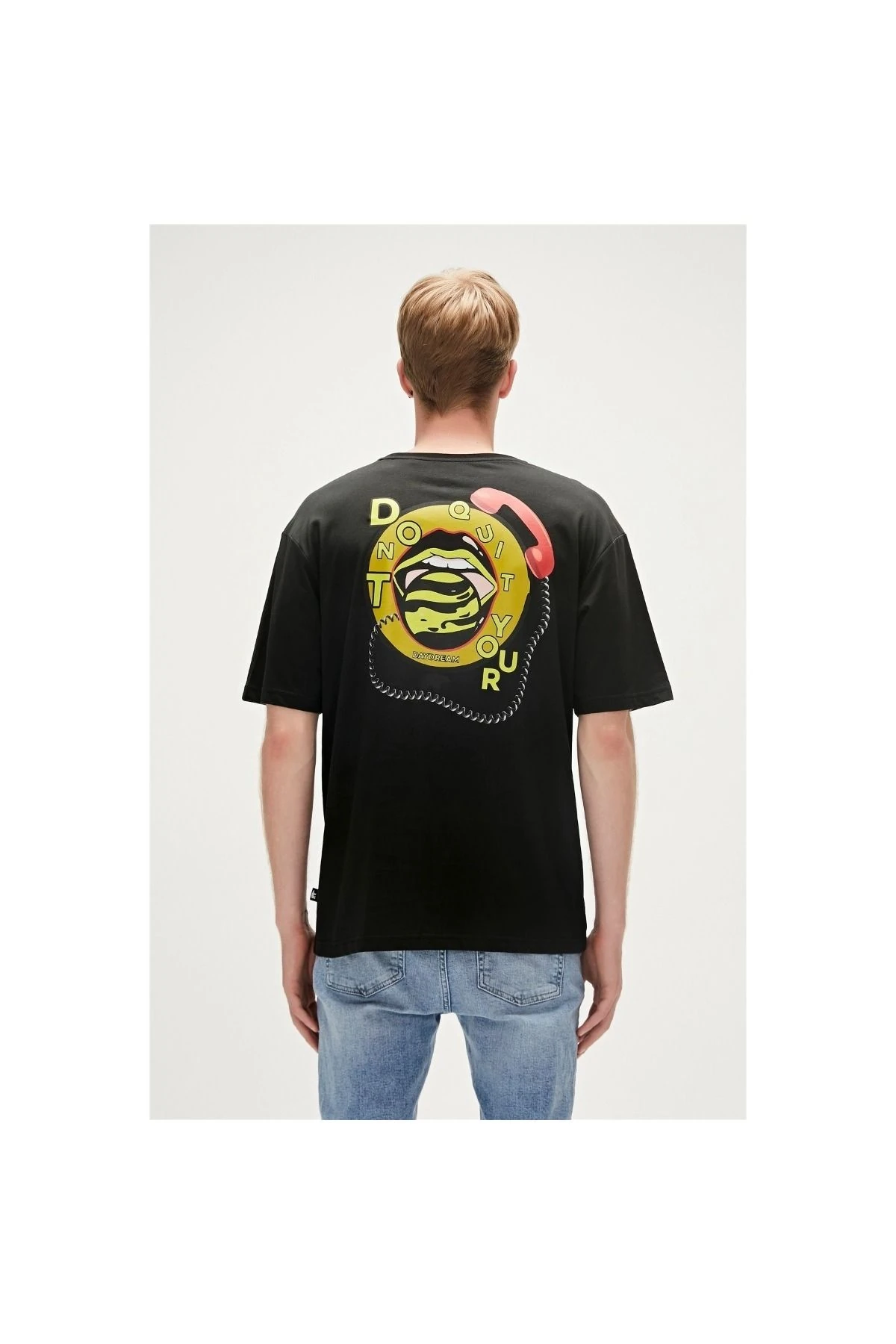 Bad Bear Daydream Erkek Siyah Bisiklet Yaka Tişört