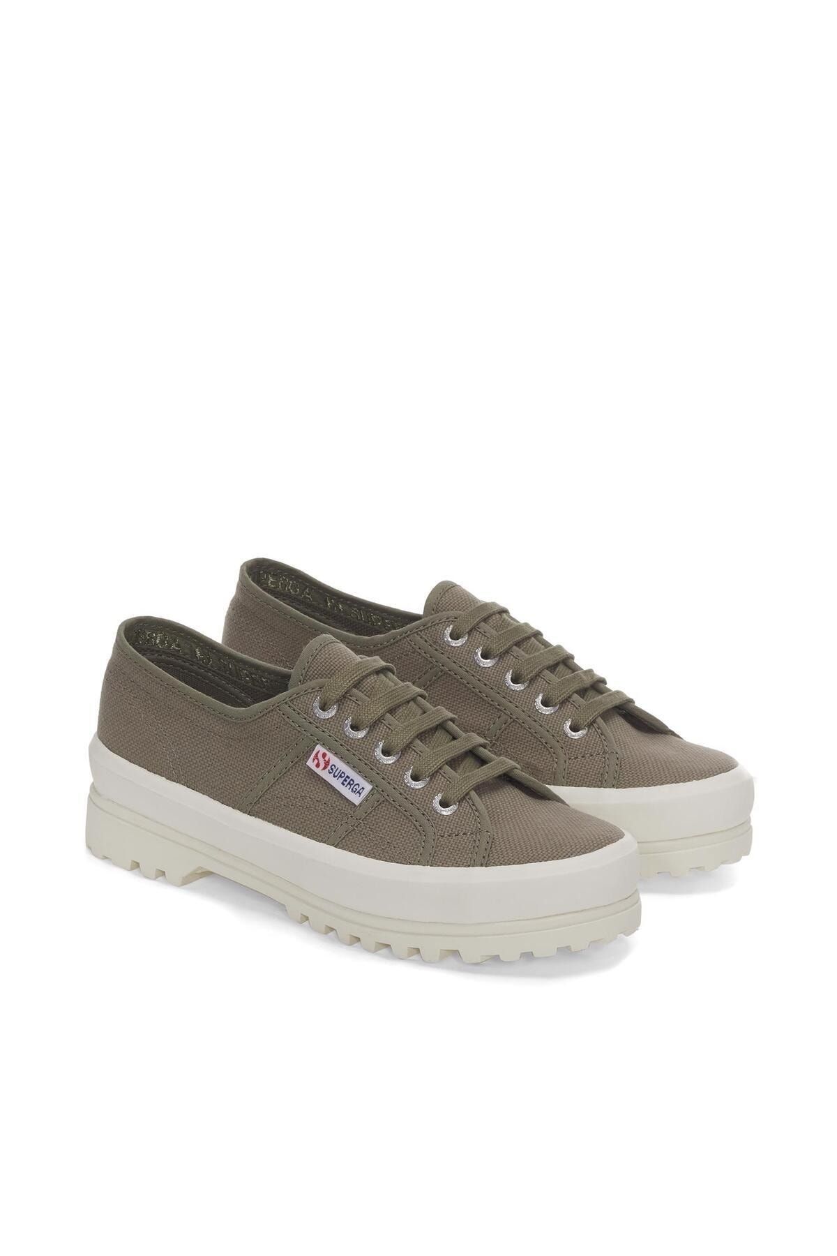 Superga 2555 Alpina Unisex Safari Yeşil Platform Sneaker