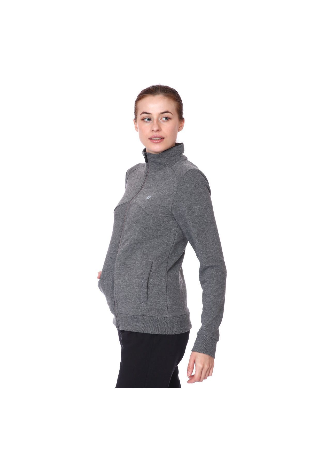 Sportive Raswomust Kadin Antrasit Günlük Stil Sweatshirt 711209-ANT