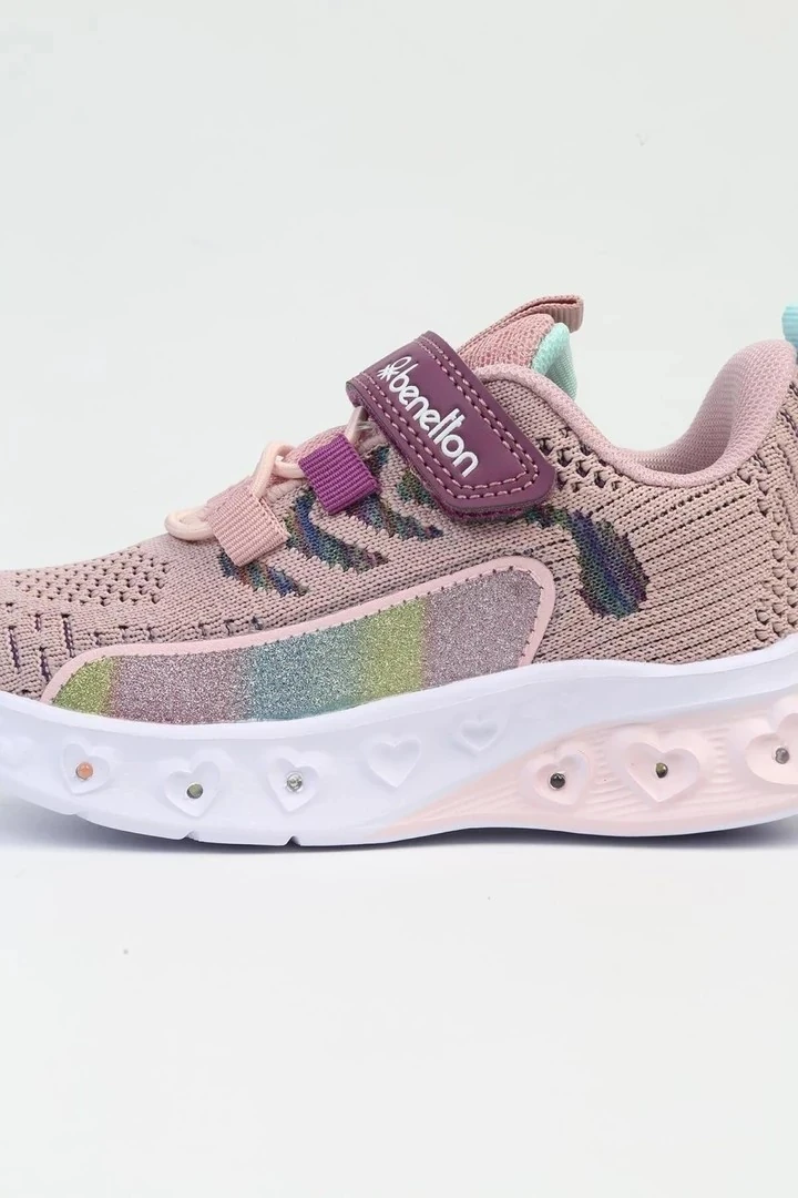Benetton Kız Çocuk Pudra Işıklı Spor Ayakkabı BNI10124-01
