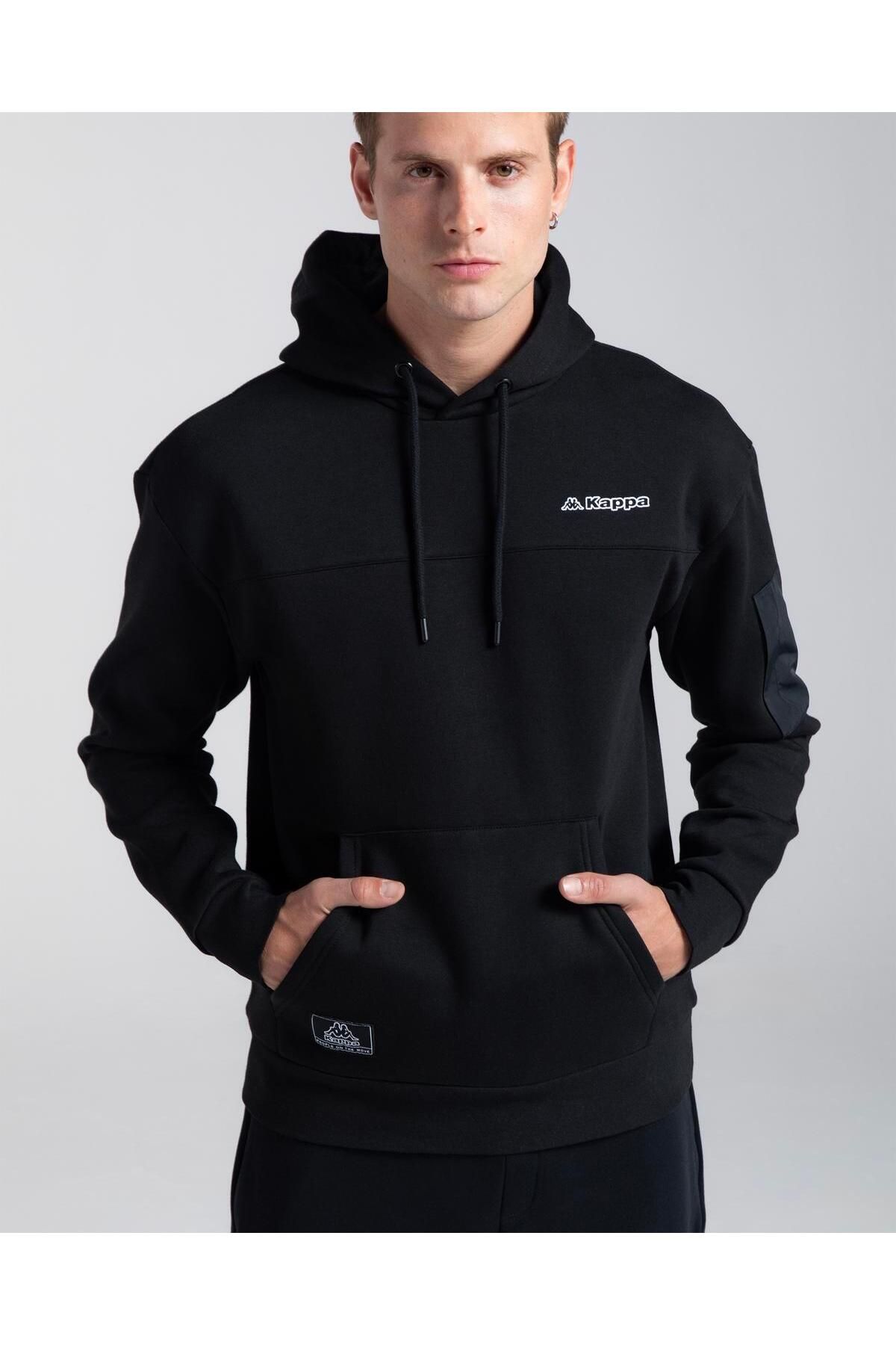 Kappa Authentic Hita Erkek Siyah Kapüşonlu Sweatshirt