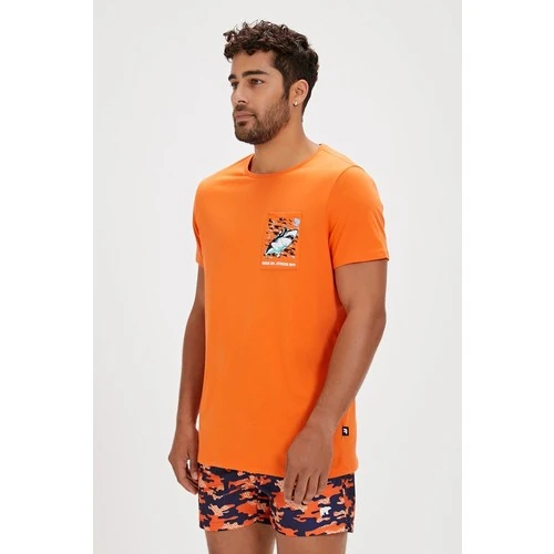 Bad Bear Francis Turuncu Baskılı Erkek Tişört